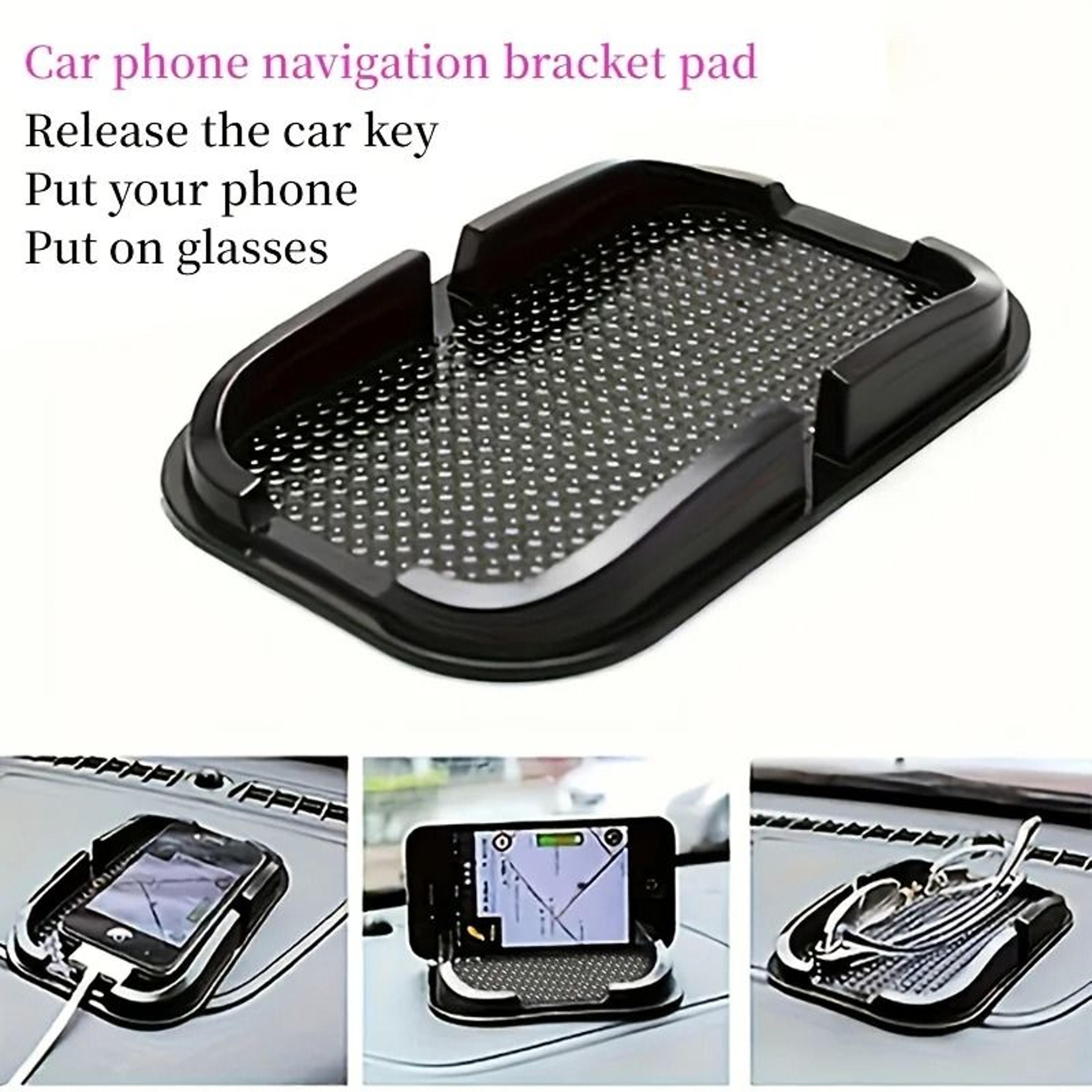 Non Slip Car Phone Holder Mat Anti Skid Dashboard Phone Mount 2