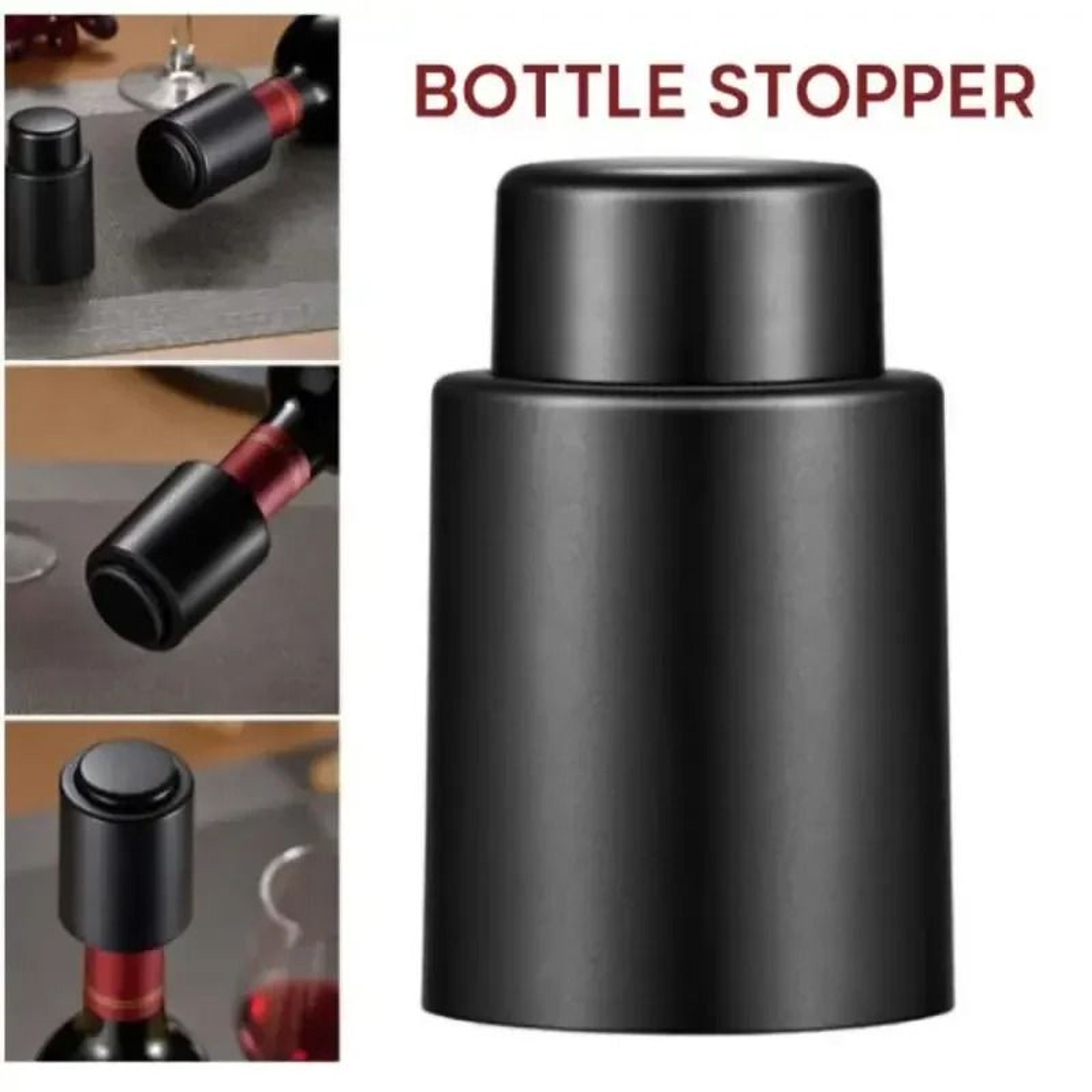 Vacuum Wine Stopper Push Style Wine Bottle Preservation Seal 2