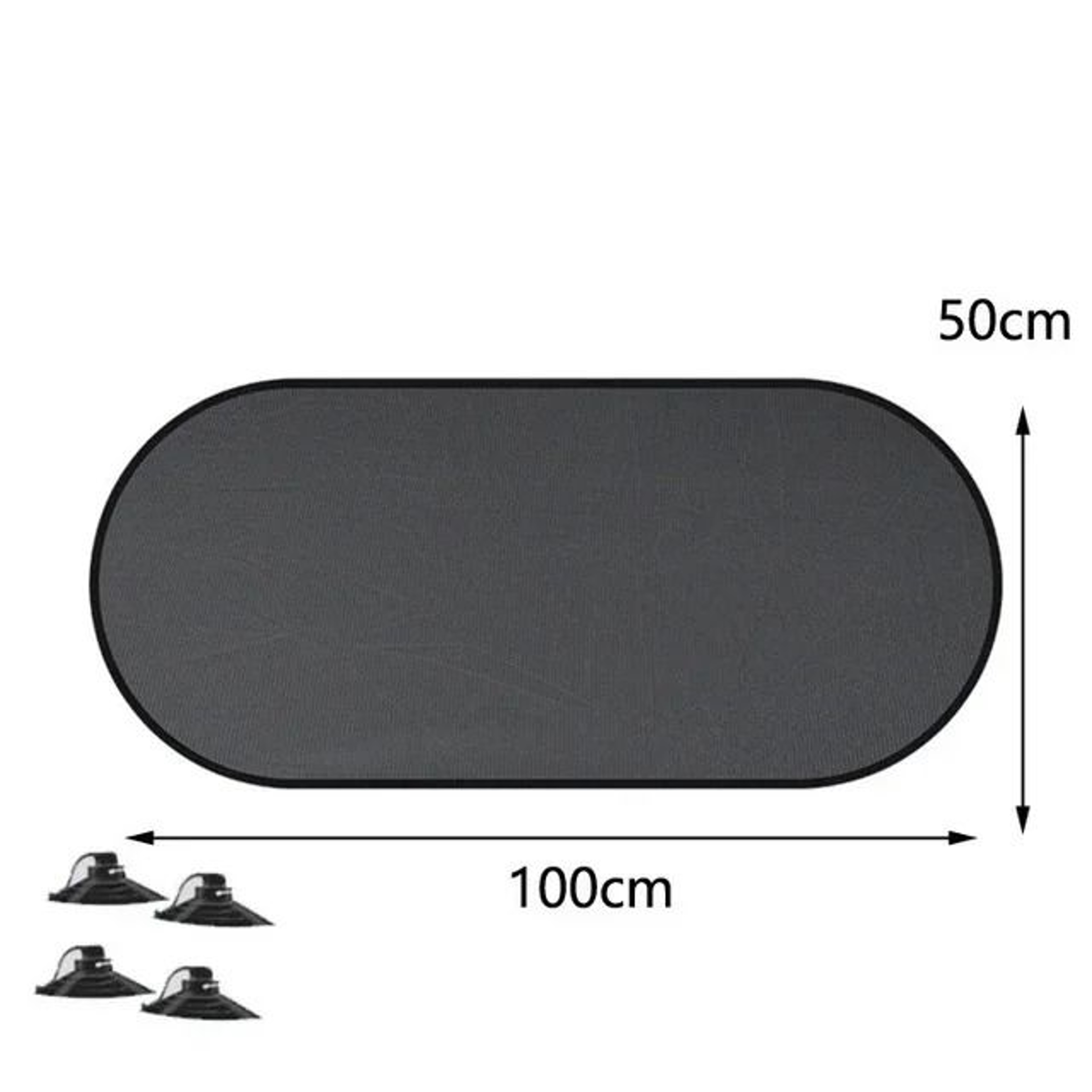 Car Rear Window Sun Shade UV Protection Folding Mesh Sunshade With Suction Cups 1