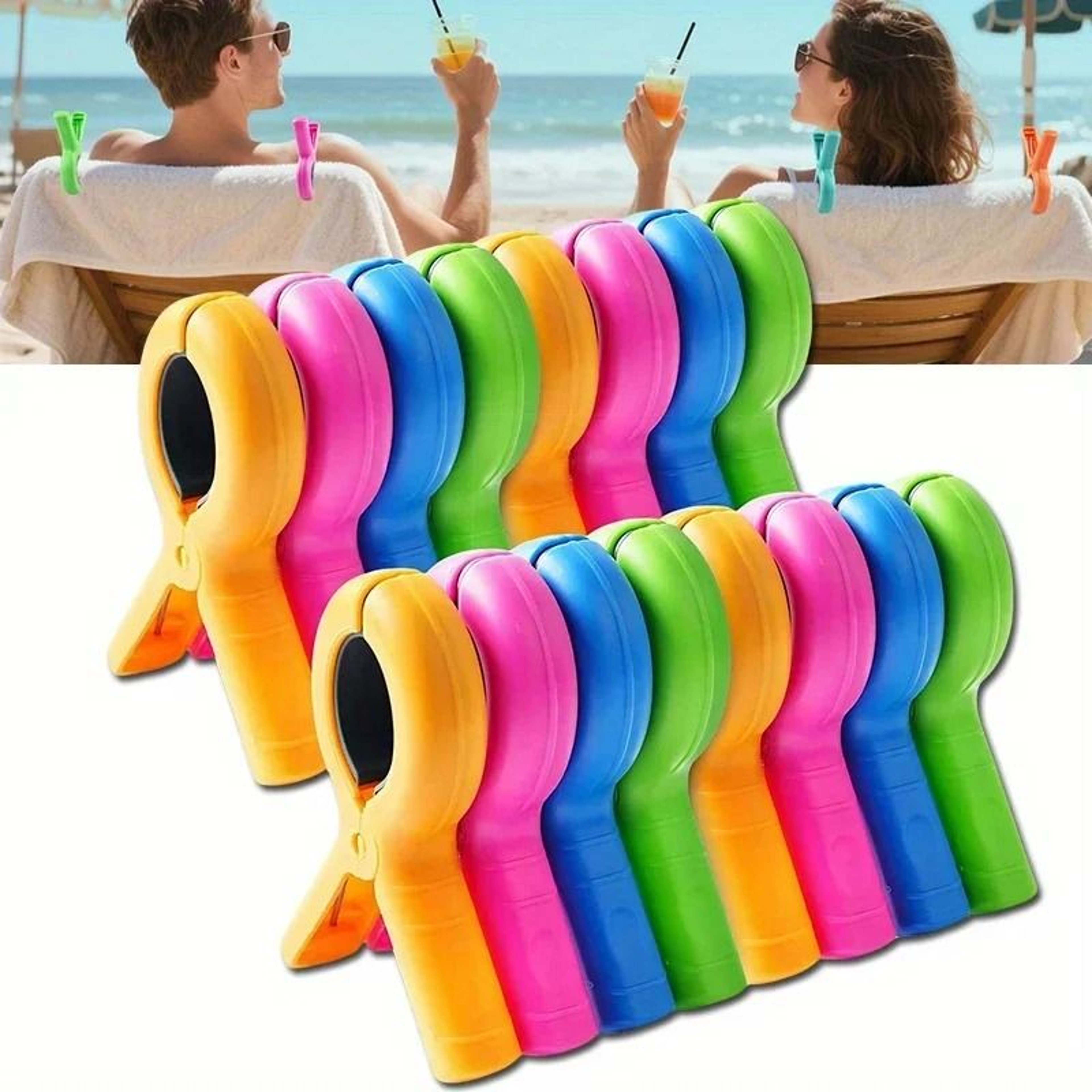 Heavy Duty Beach Towel Clips For Chairs And Loungers Secure Towel Holder Clips 3