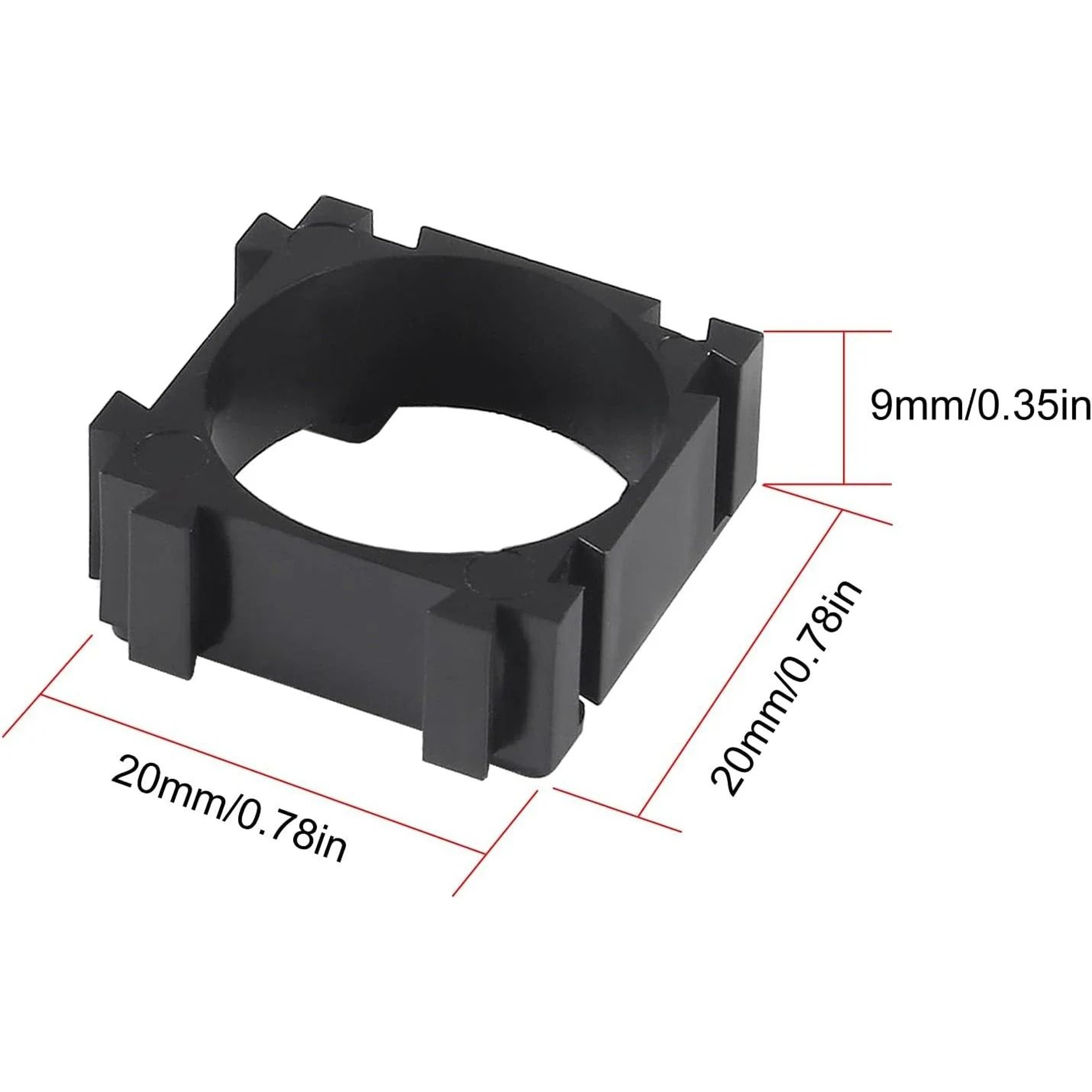 100 Pcs 18650 Battery Holder Plastic Battery Pack Bracket For DIY Projects 4