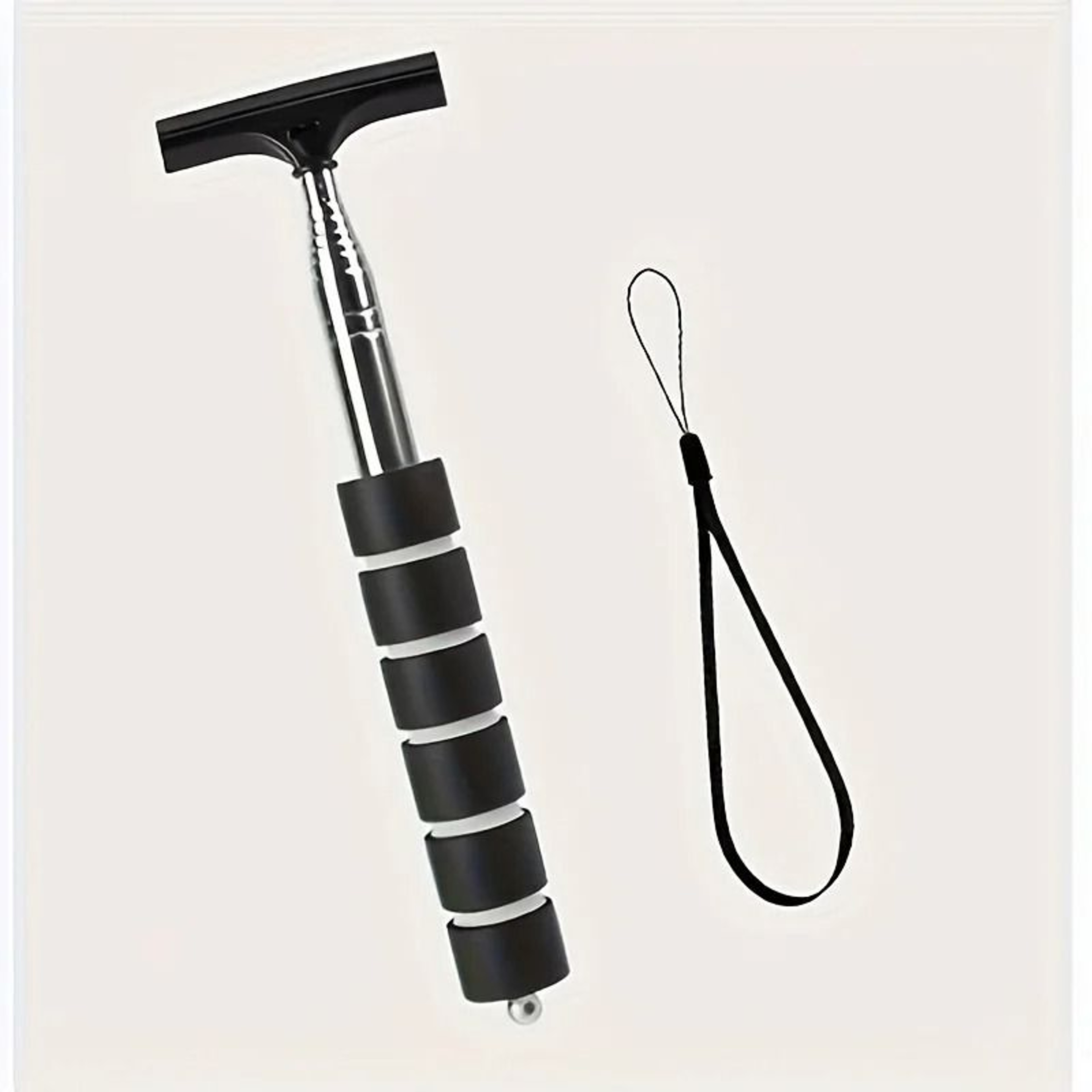 Retractable Windshield Wiper Scraper With Extendable Handle Rearview Mirror Cleaner 1