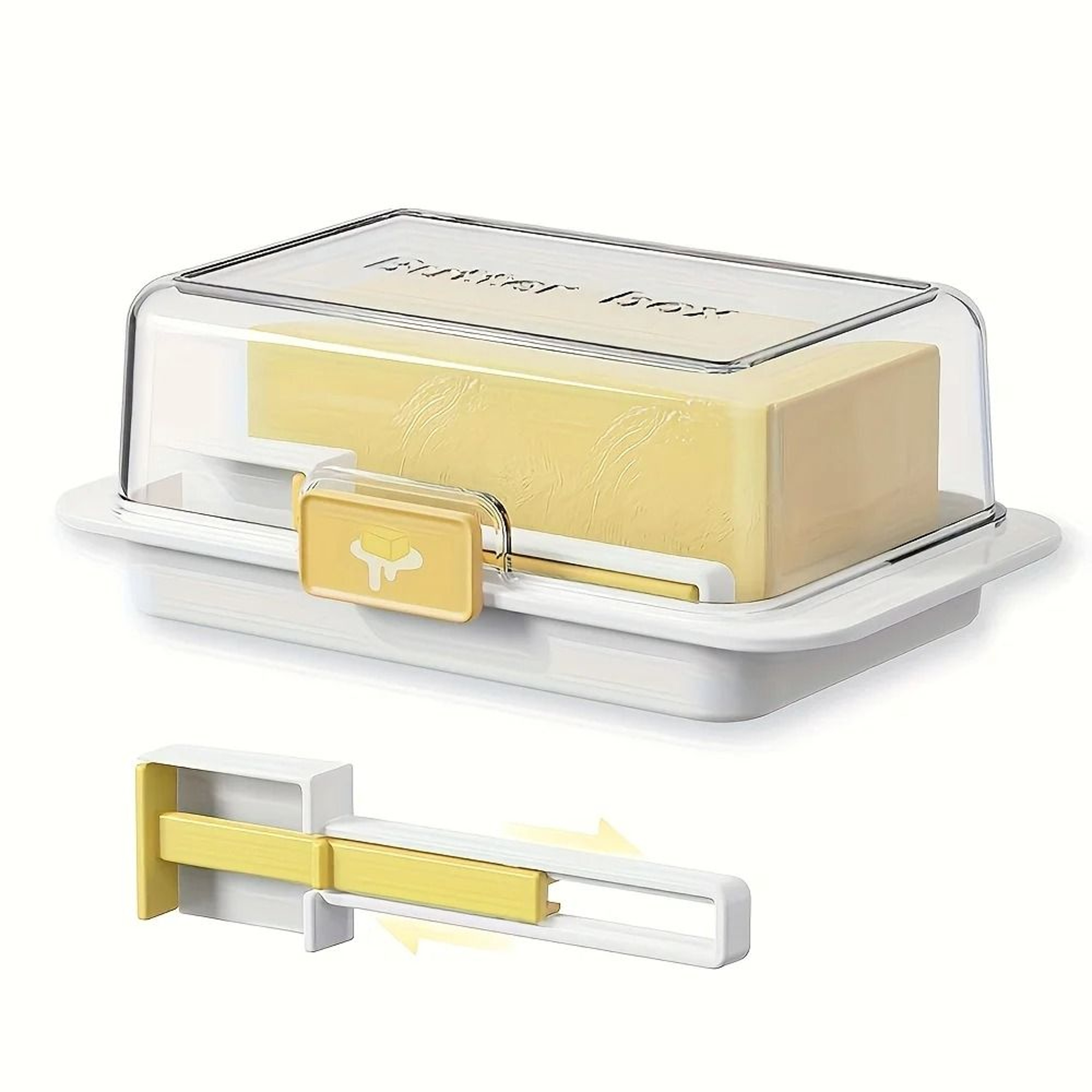 Refrigerator Butter Container With Lid Butter Dish And Cheese Organizer Box 2