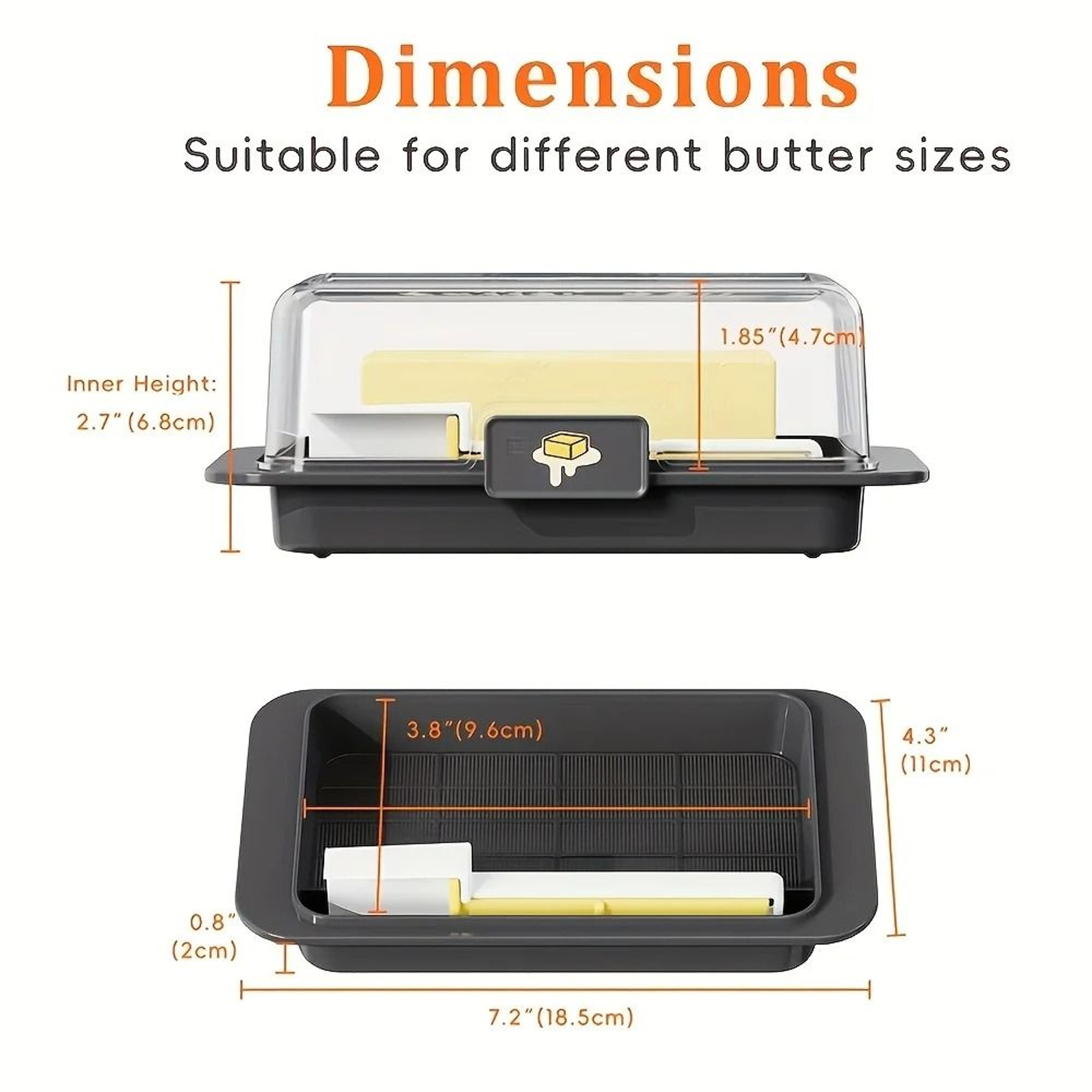 Refrigerator Butter Container With Lid Butter Dish And Cheese Organizer Box 3