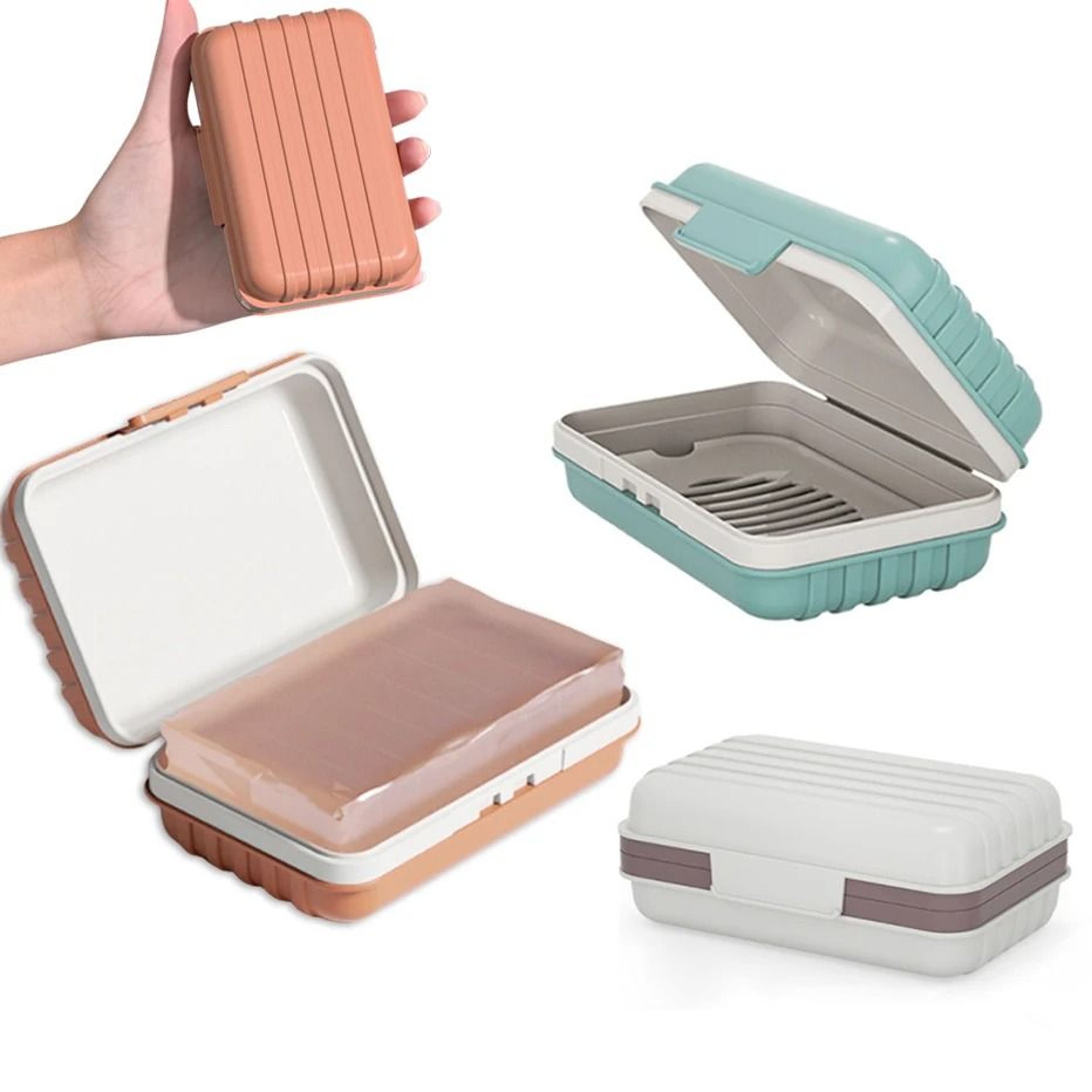 Bathroom Soap Dish With Lid Travel Soap Box Keeps Soap Dry 0