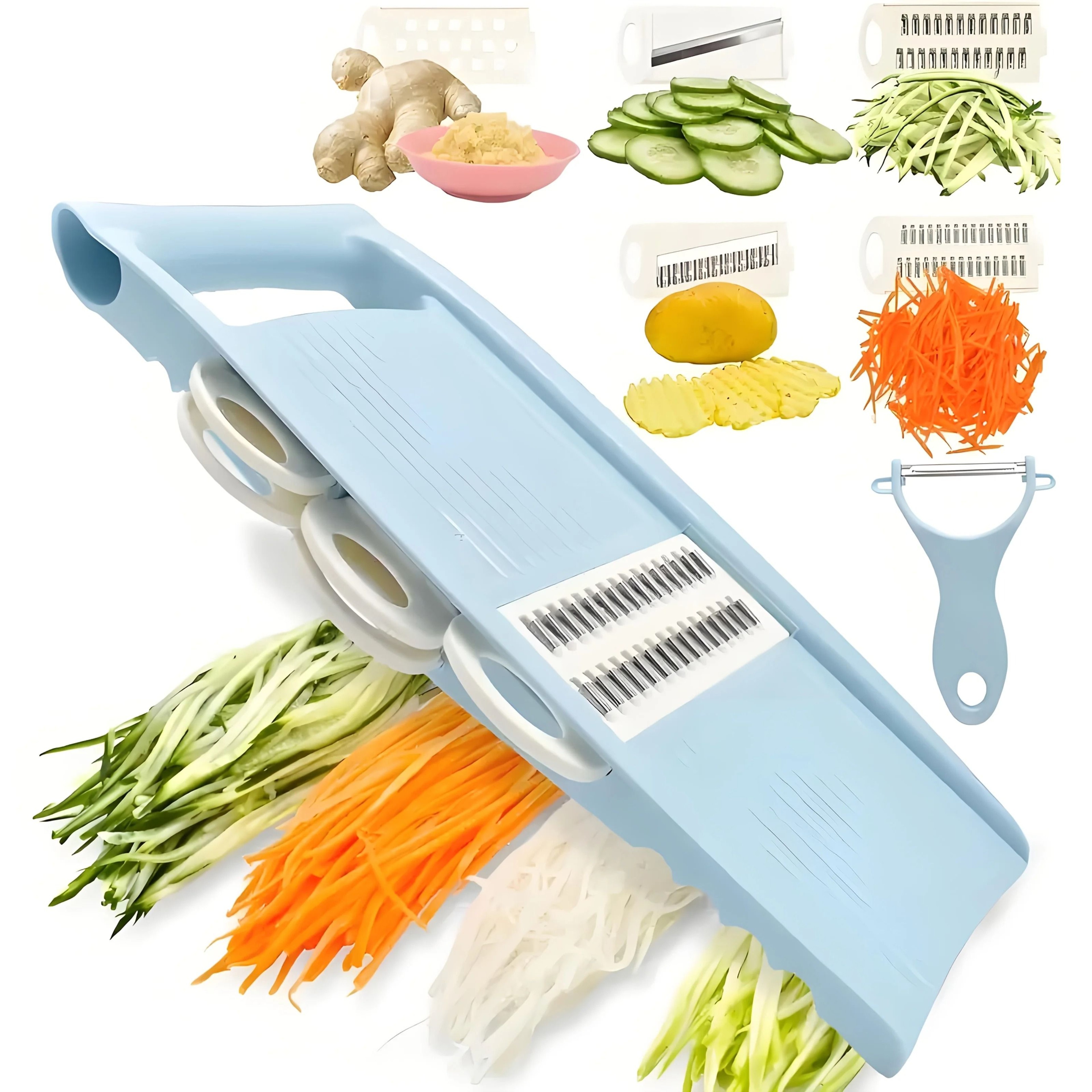 5 In 1 Vegetable Slicer Manual Fruit And Vegetable Grater Kitchen Prep Tool 0