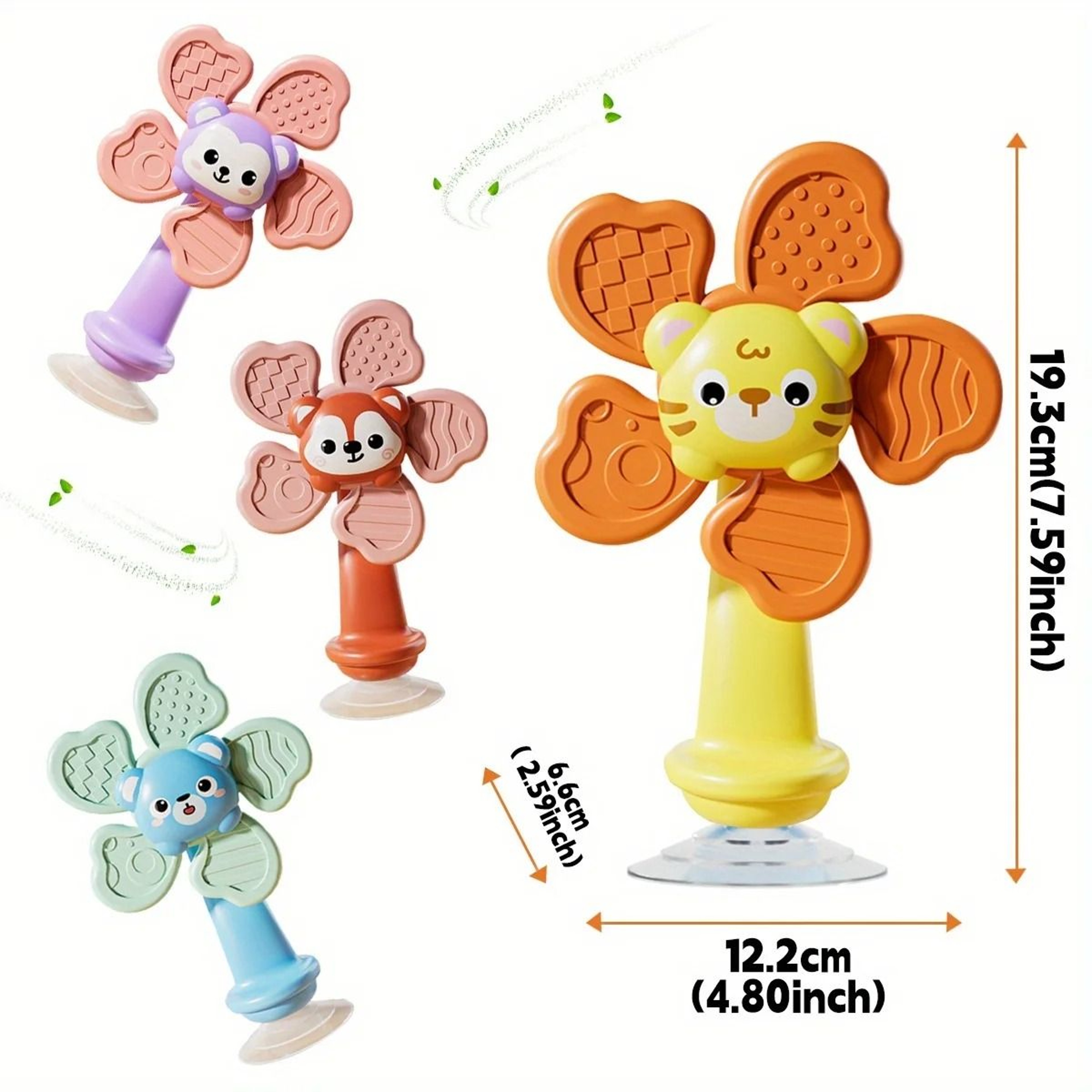 Baby Suction Spinner Sensory Toy ABS Resin Fidget For Infants And Toddlers 4