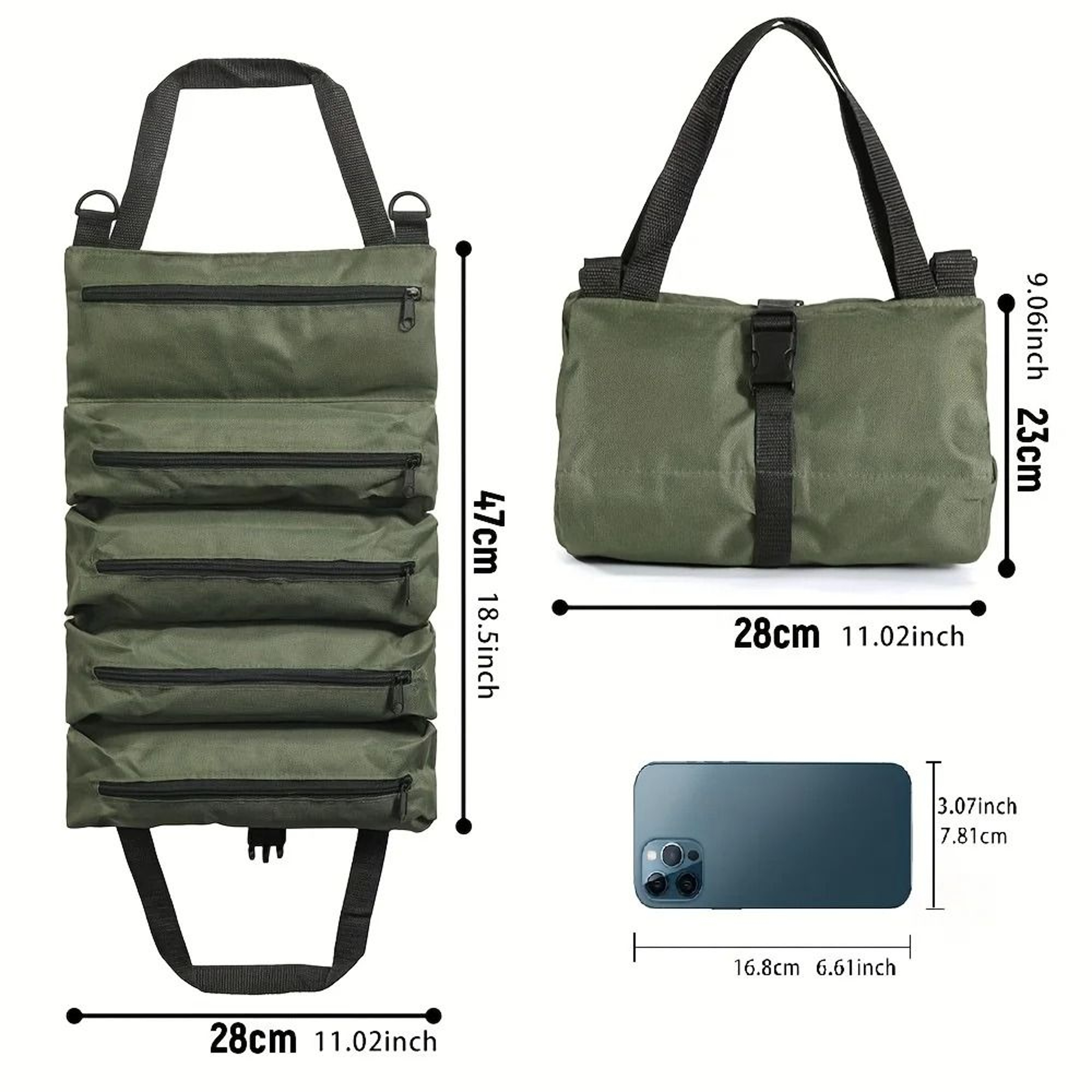 Multipurpose Oxford Tool Organizer Bag Foldable Storage Pouch For Work Tools 2