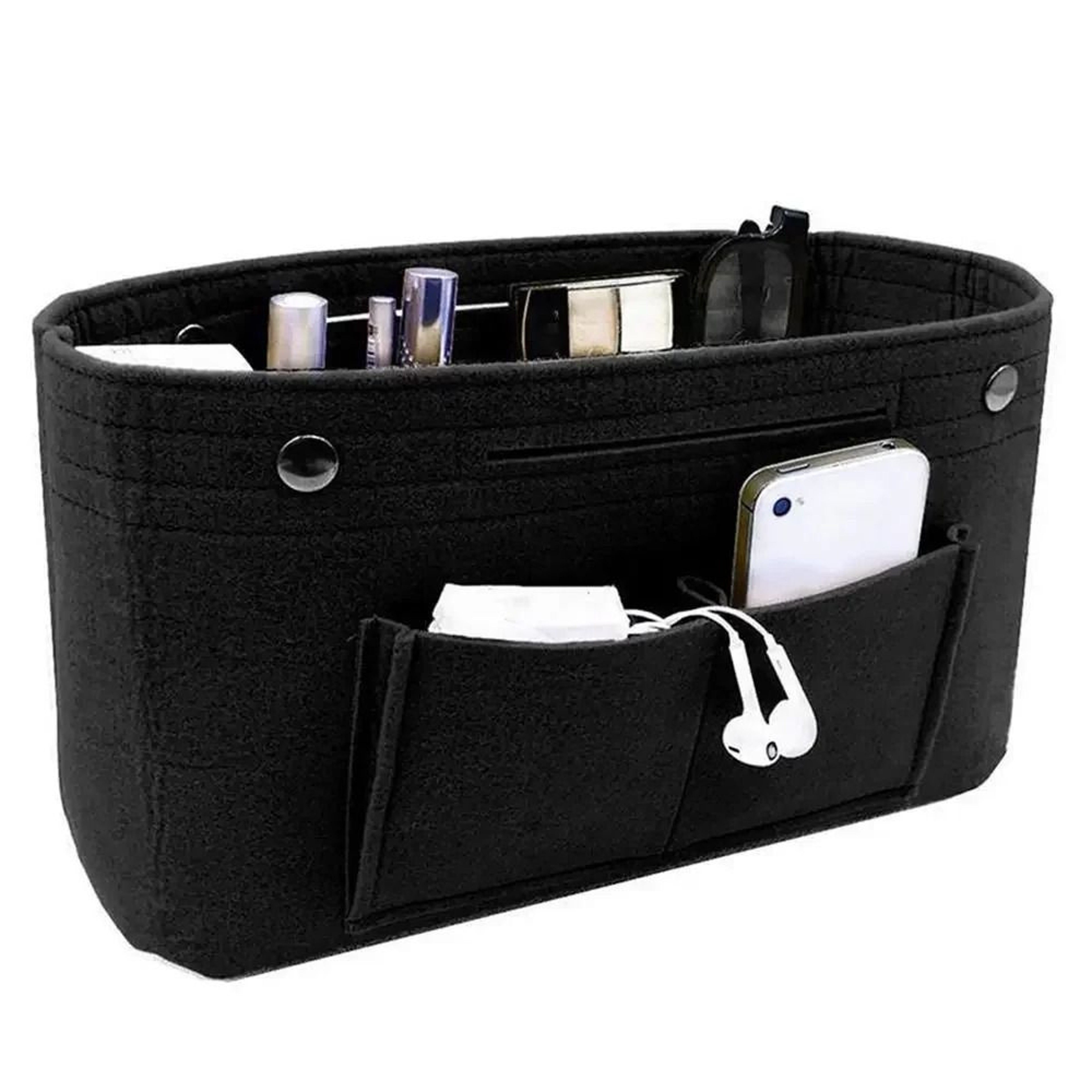 Felt Handbag Organizer Insert Travel Purse Liner With Multiple Pockets 8