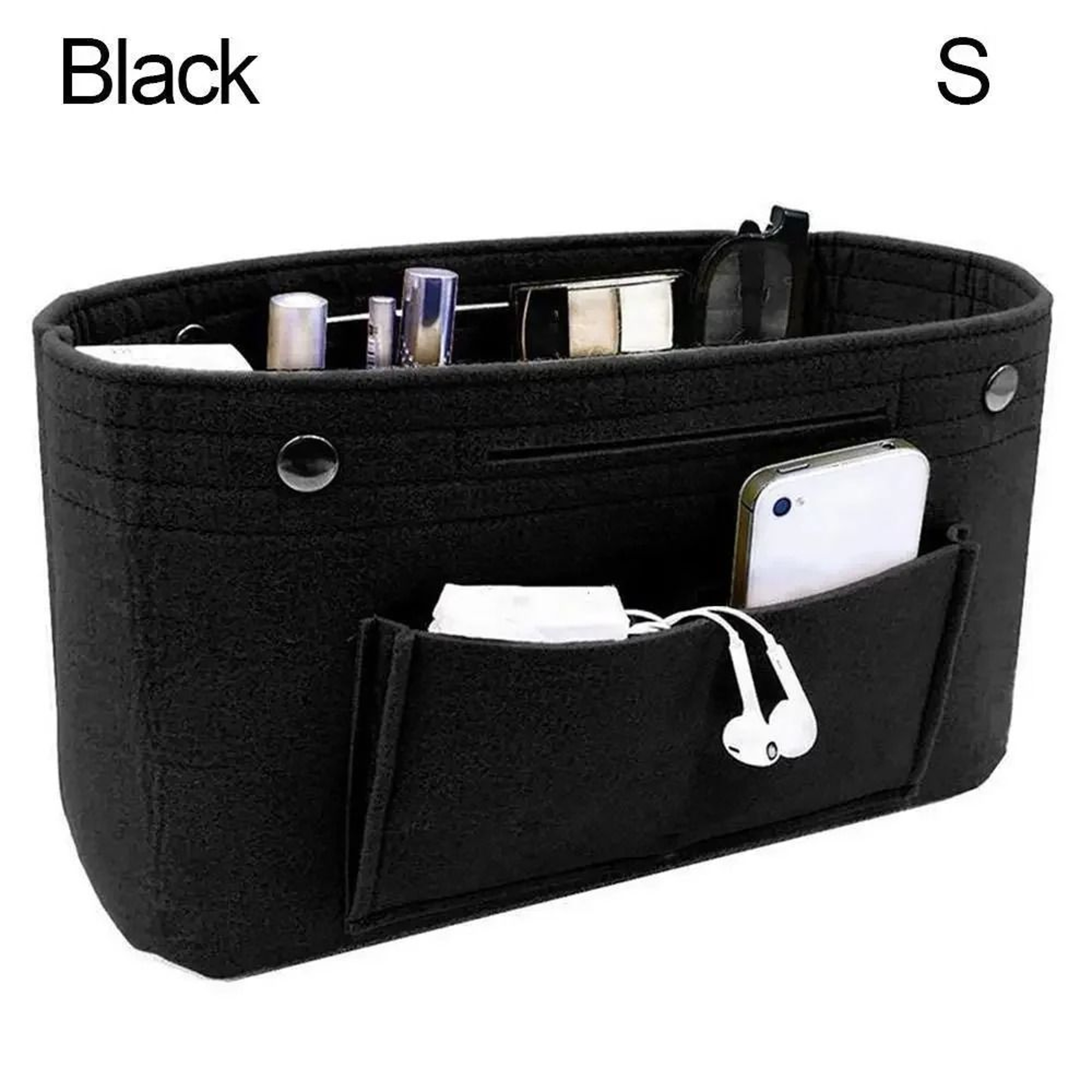 Felt Handbag Organizer Insert Travel Purse Liner With Multiple Pockets 7