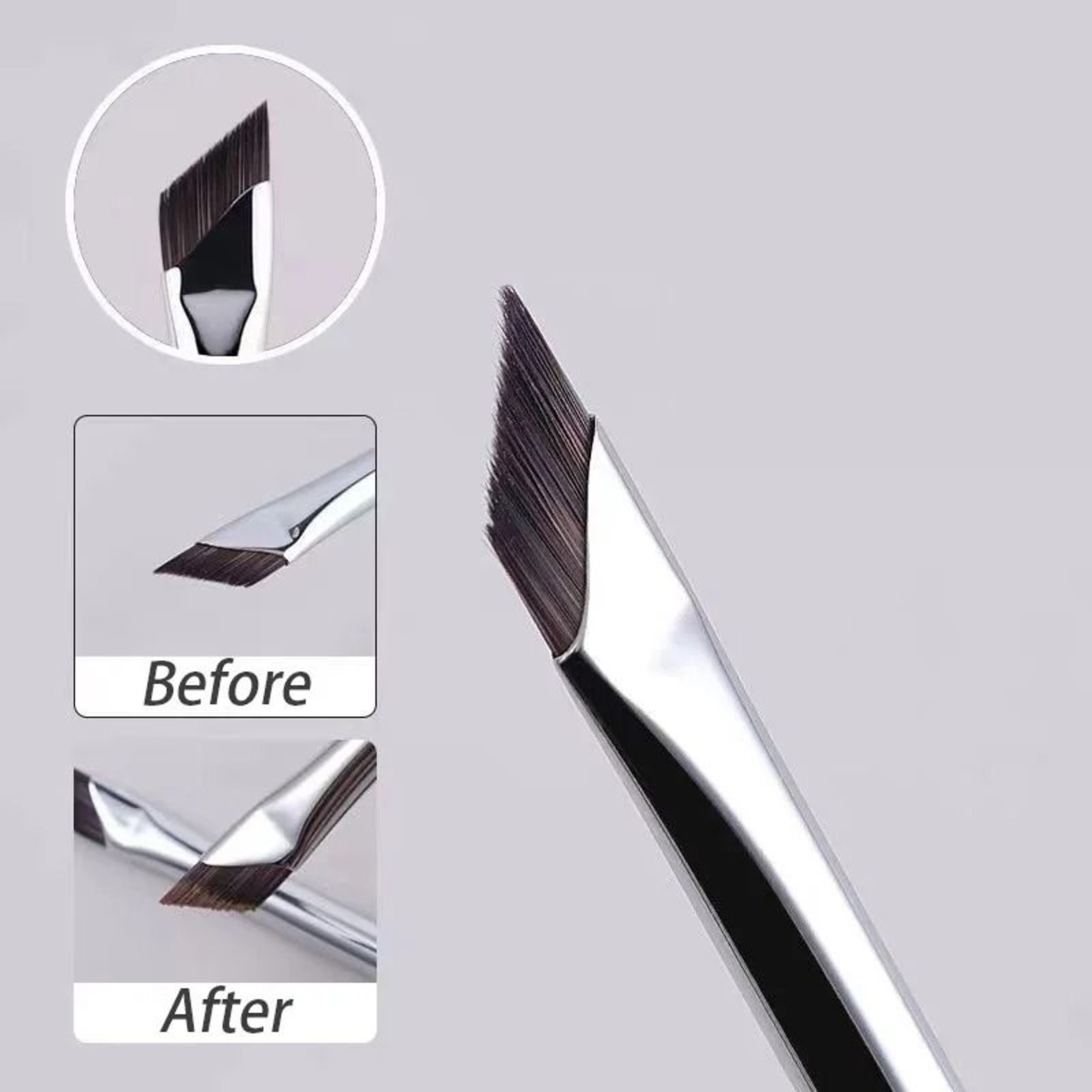Ultra Thin Angled Eyeliner Brush Precision Detail Makeup Tool 5