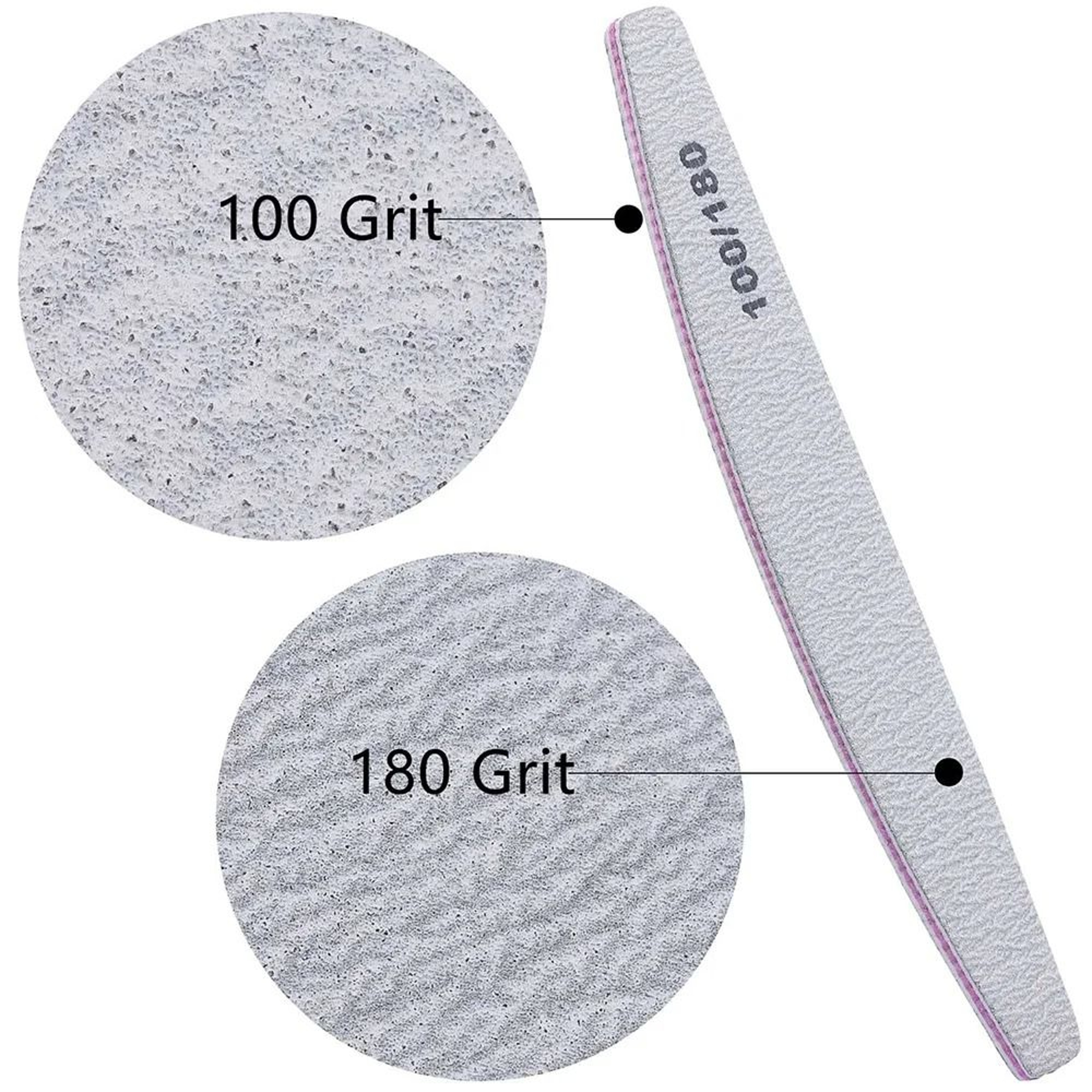 Professional Nail File Set 80 100 Grit Manicure Buffer Tools 3