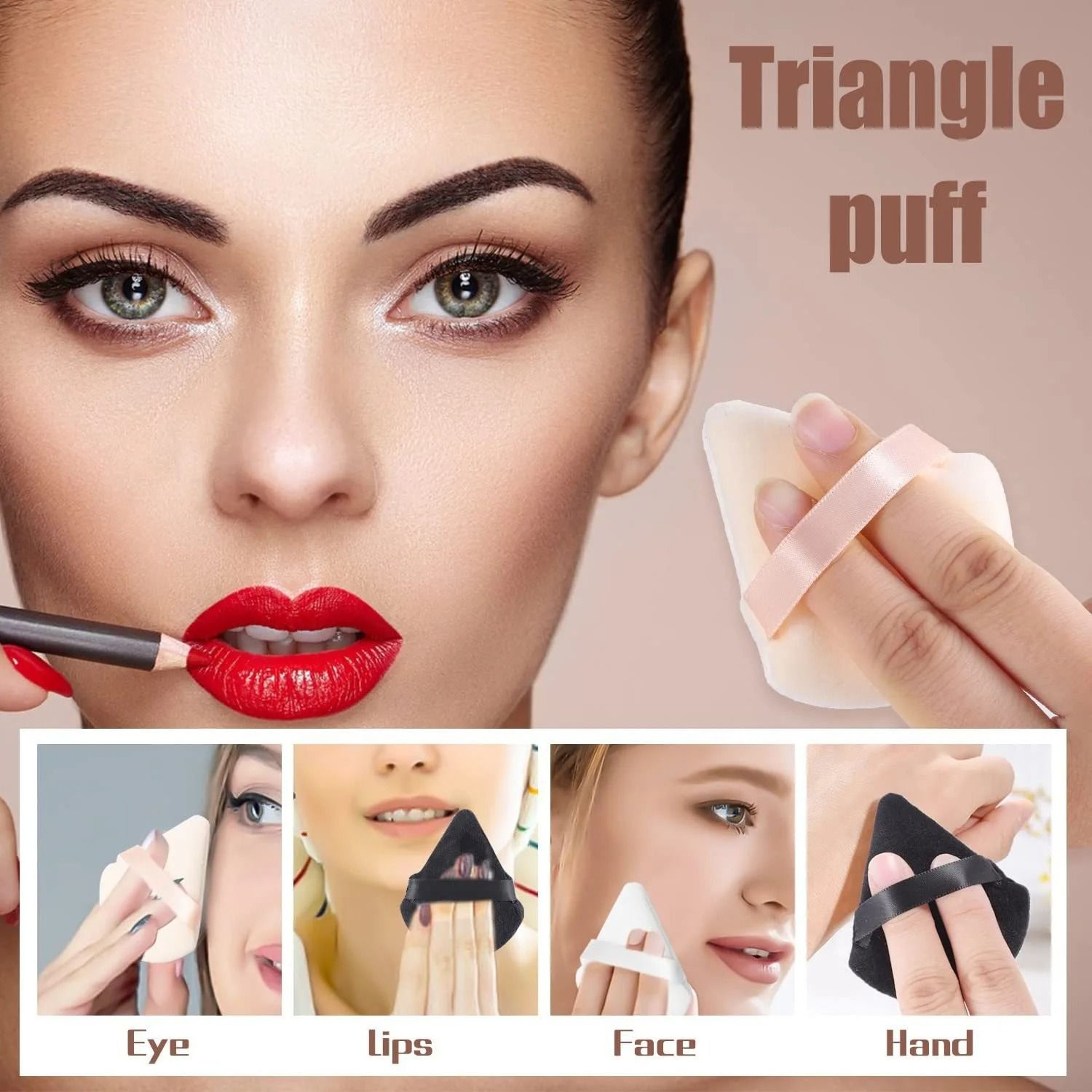 Soft Velvet Makeup Powder Puff Washable Face Sponge 5