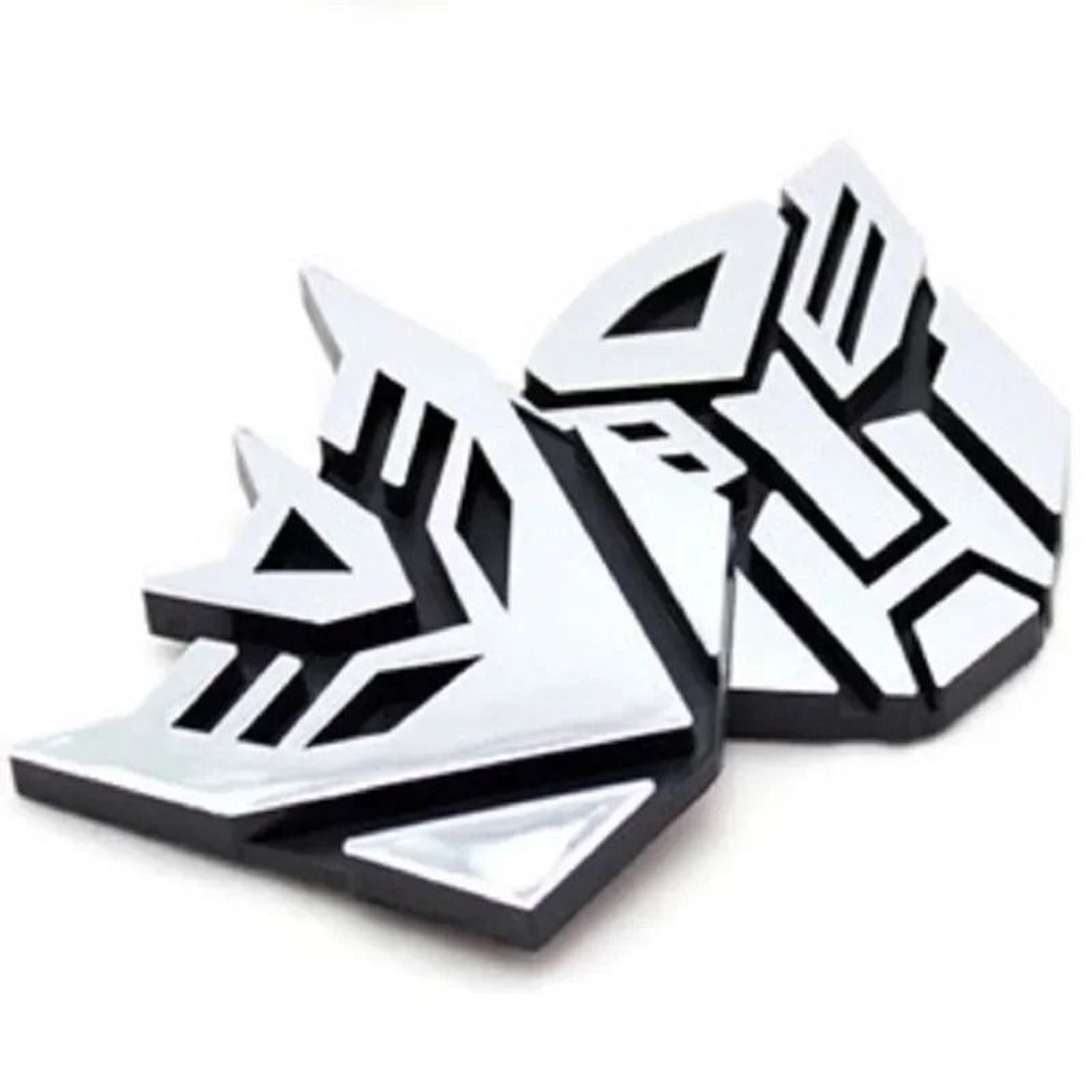 3D Robot Emblem Car Sticker Metallic Badge Tail Decal 7