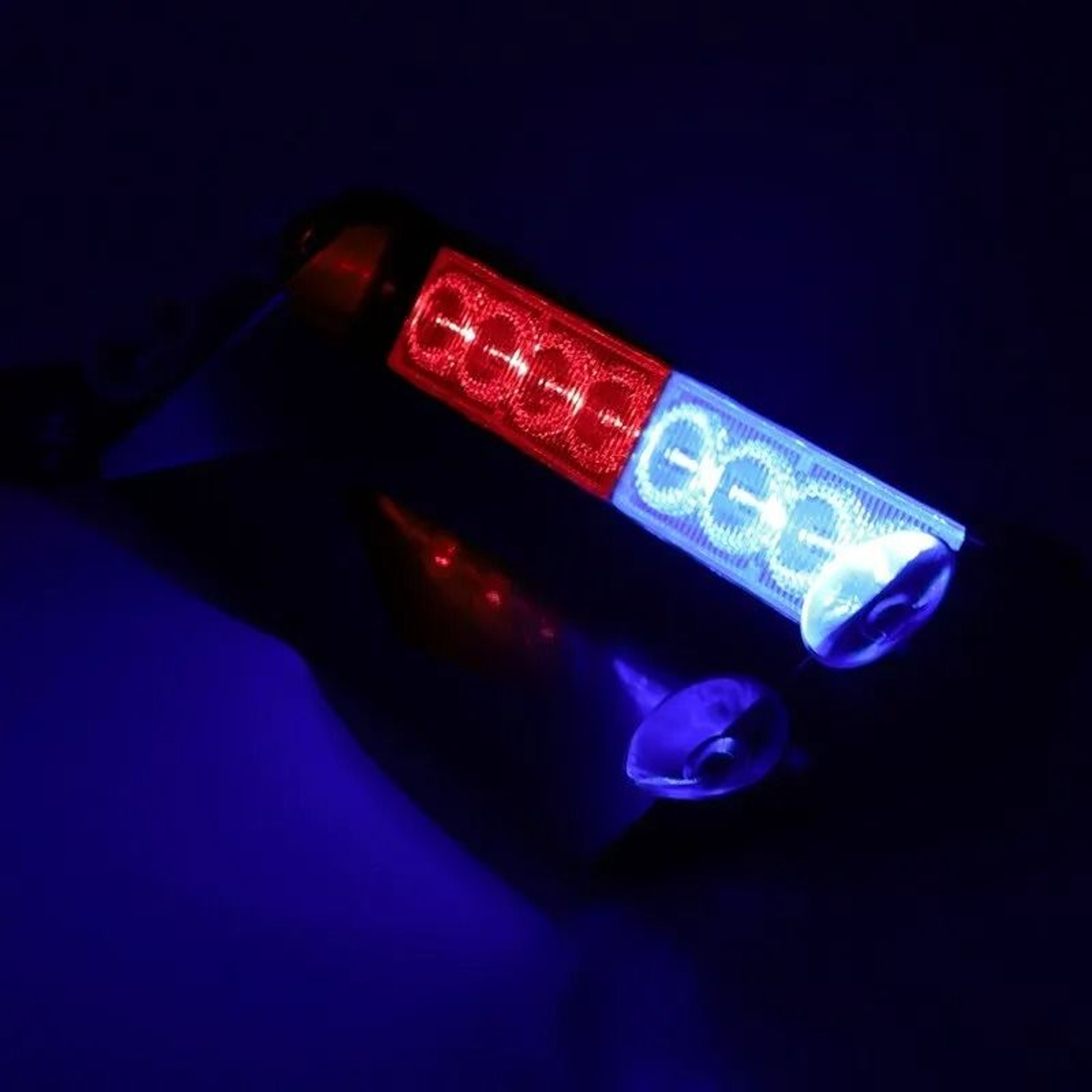 Car Emergency Strobe Light 8 LED Red Blue Warning Beacon 0
