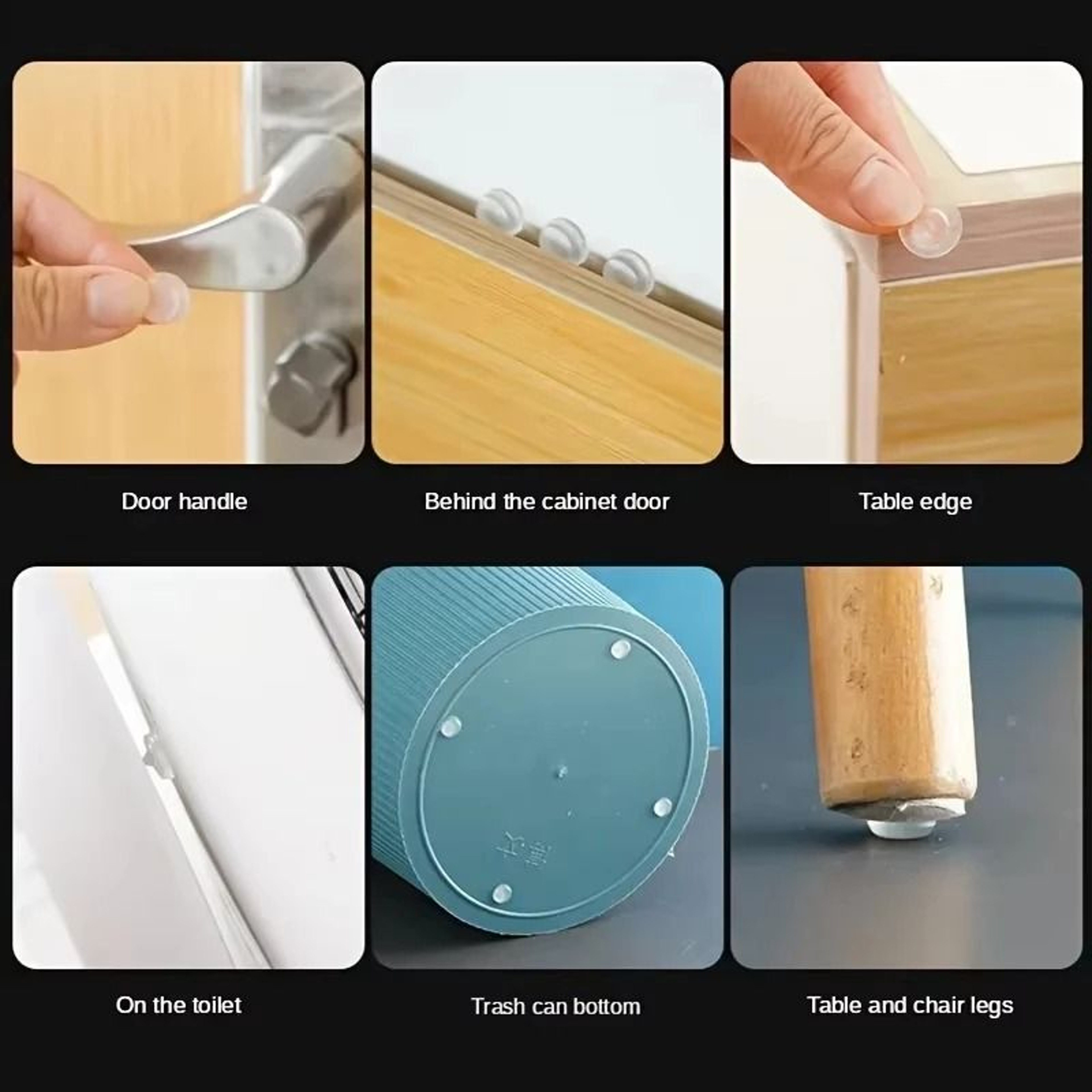 Silicone Anti Slip Pads Furniture Feet Floor Protection Set 4