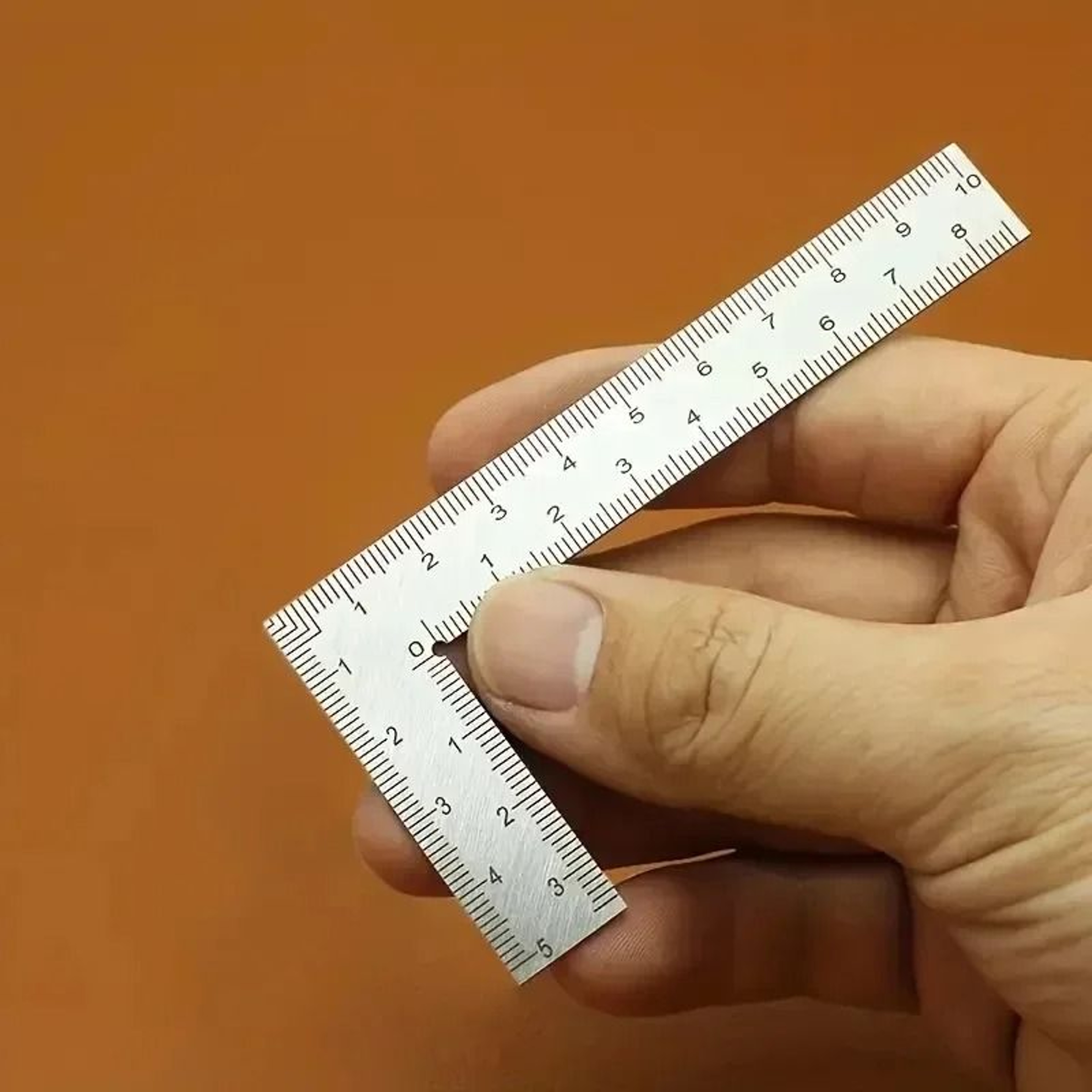 Mini Stainless Steel L Shaped Ruler Precision Corner Gauge 0