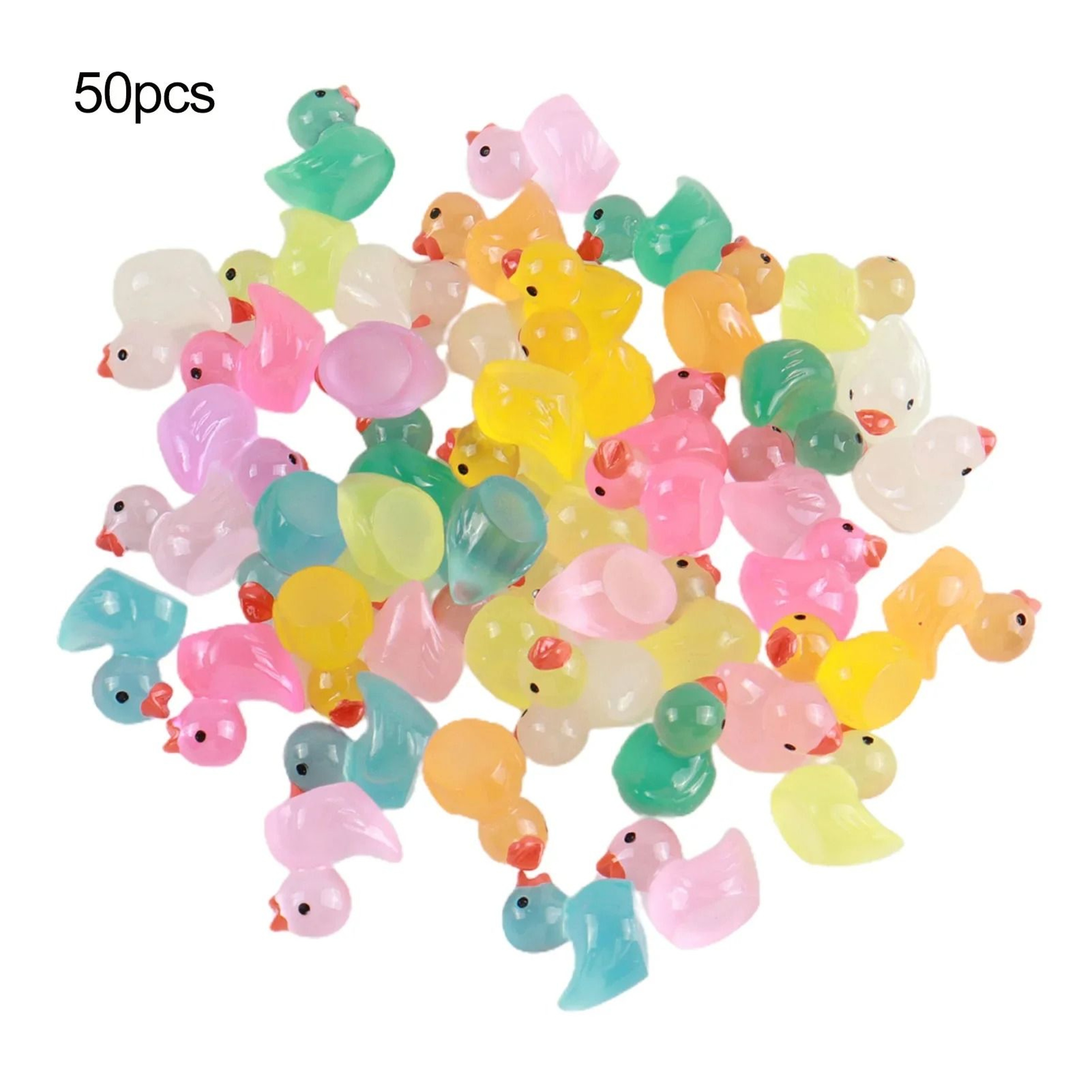 Mini Luminous Duck Figurines Resin Fairy Garden Decor Set 5