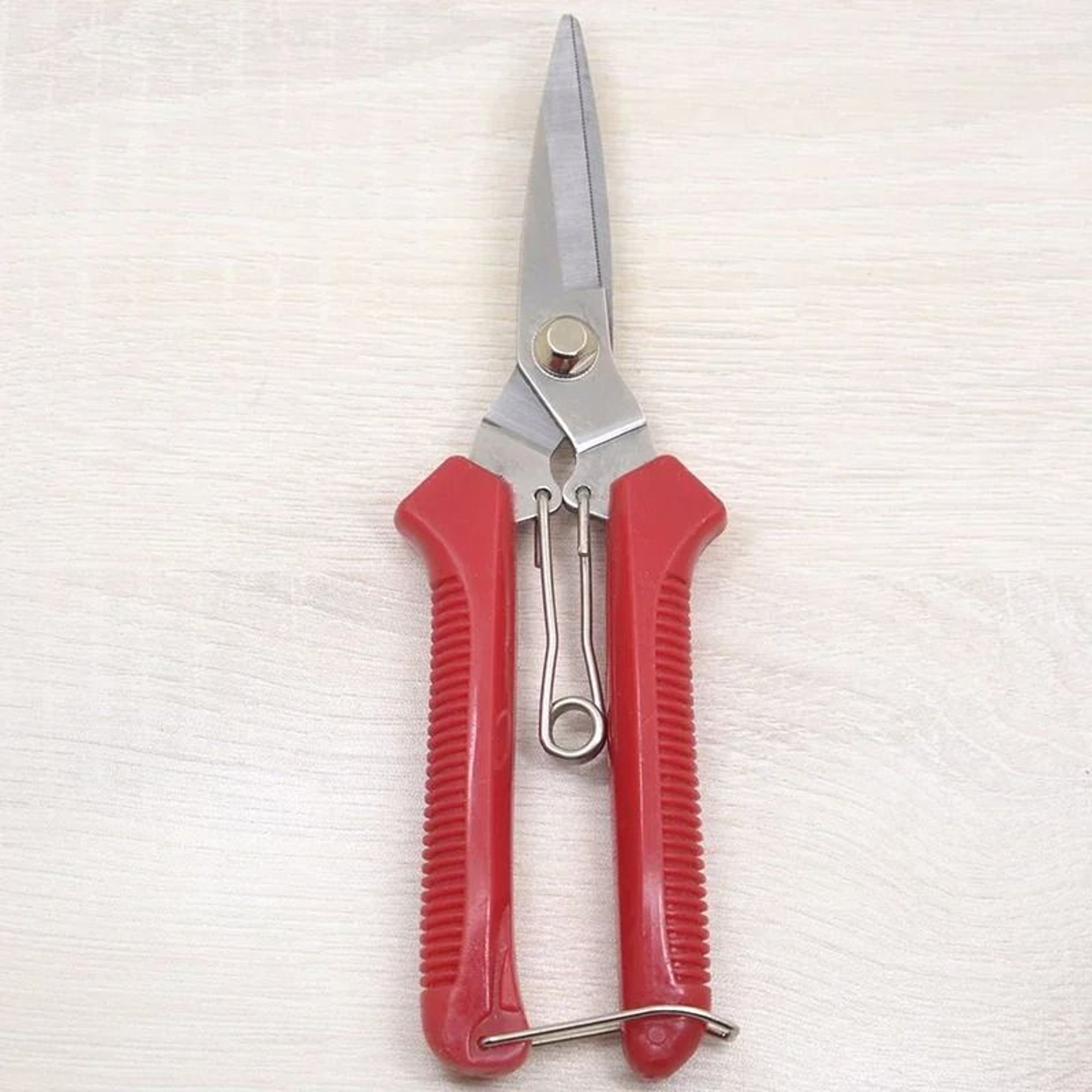 Stainless Steel Pruning Shears Straight Blade Garden Scissors 1