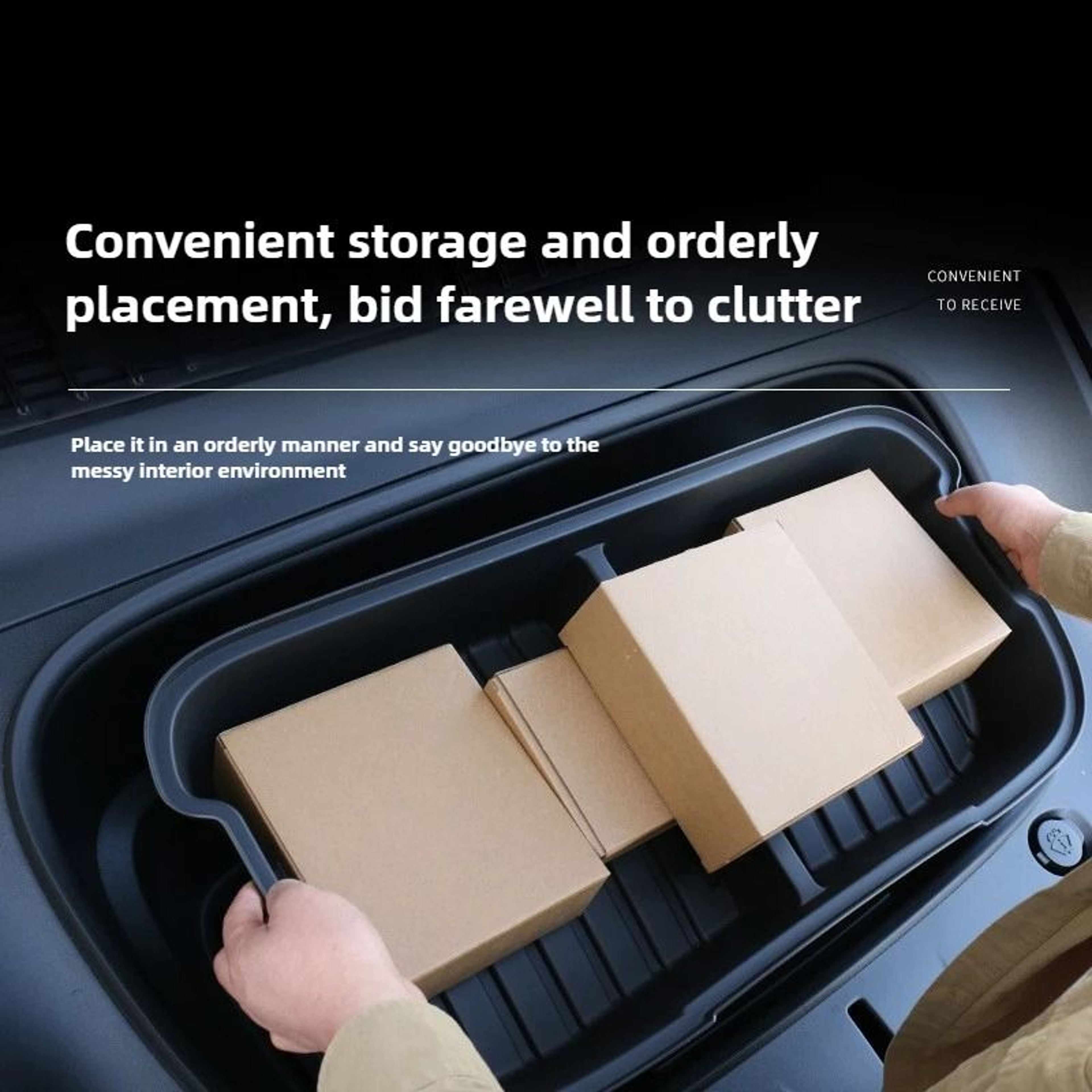 Tesla Model Y Frunk Organizer Double Deck Trunk Storage Box 5