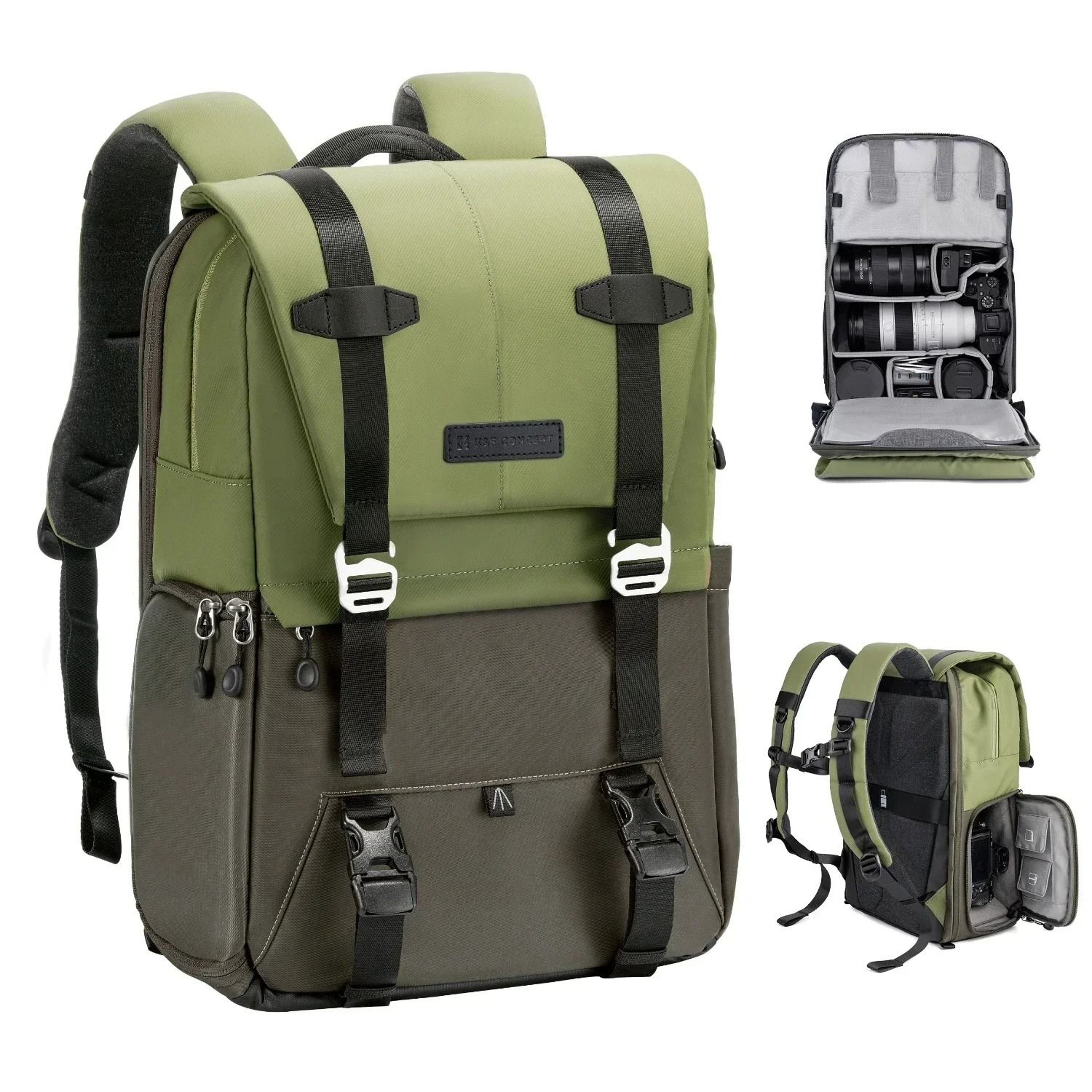 K And F Concept Professional Camera Backpack For Outdoor Travel And Tripod Carry 6