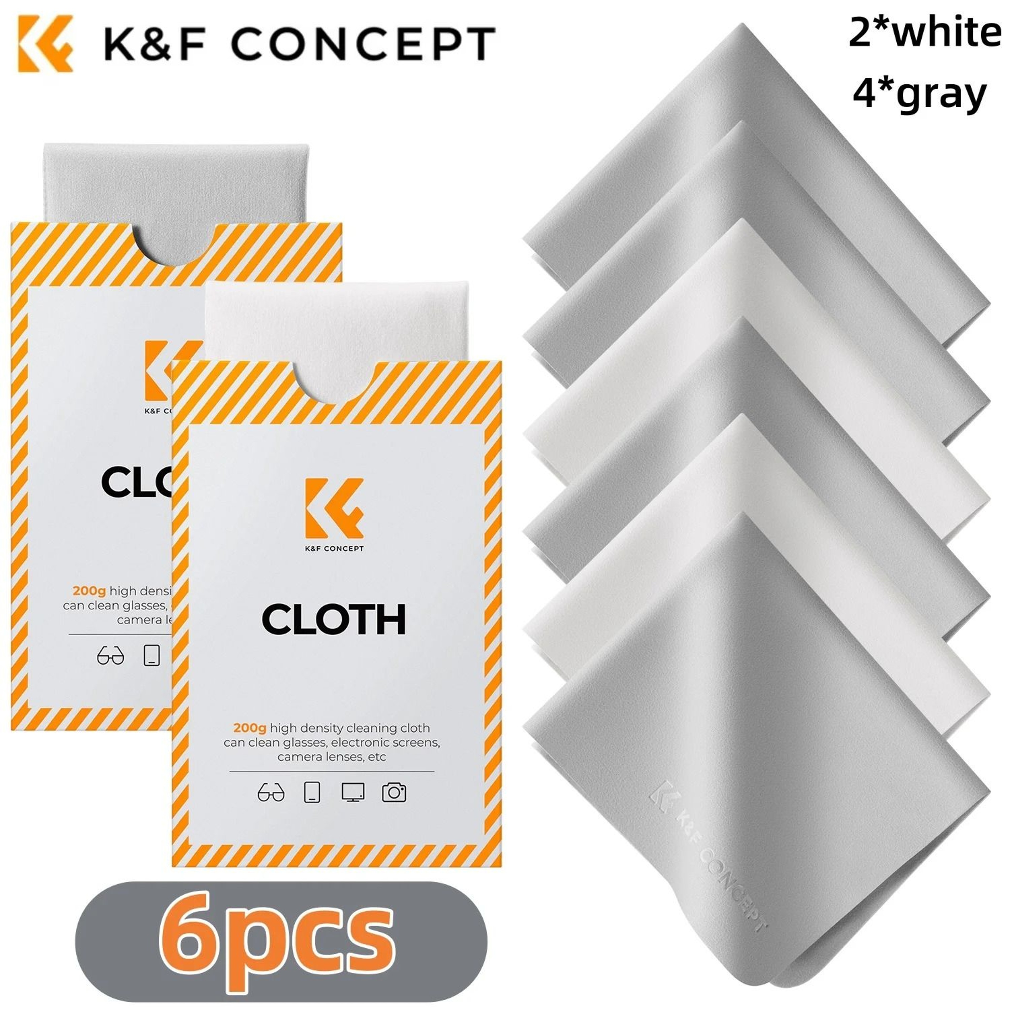K And F Concept Premium Microfiber Lens Cleaning Cloth 15x18cm For Cameras And Screens 5