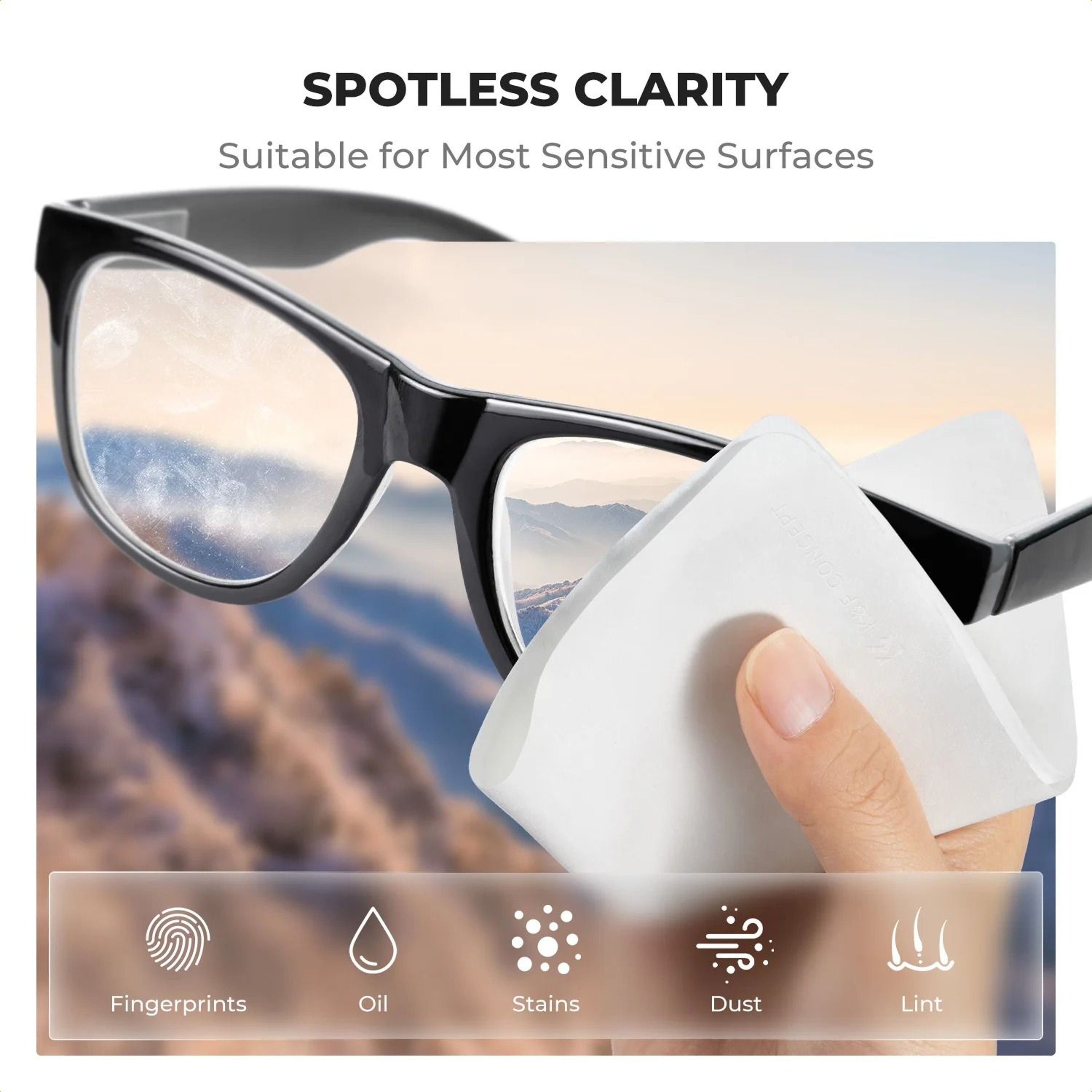 K And F Concept Premium Microfiber Lens Cleaning Cloth 15x18cm For Cameras And Screens 10