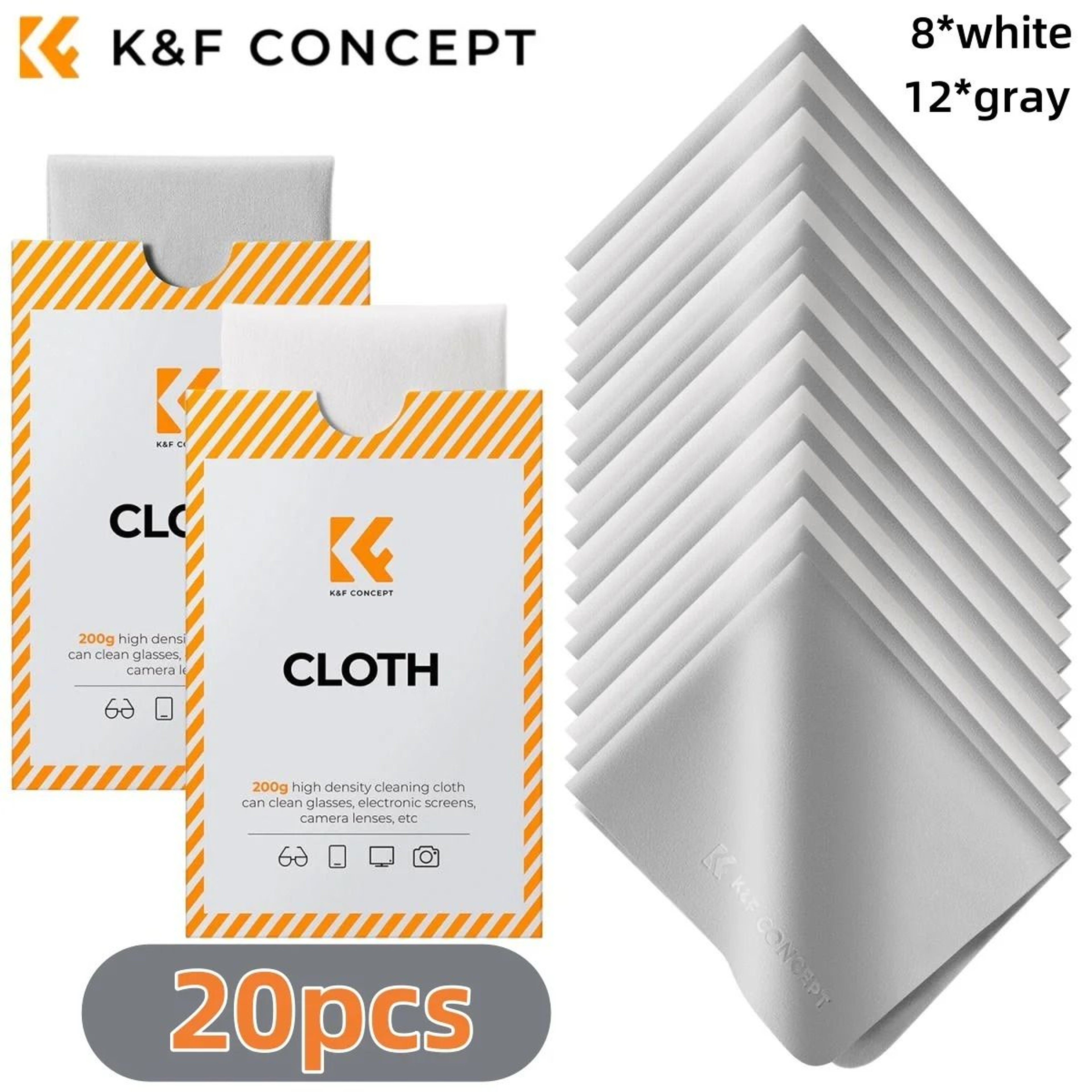 K And F Concept Premium Microfiber Lens Cleaning Cloth 15x18cm For Cameras And Screens 3