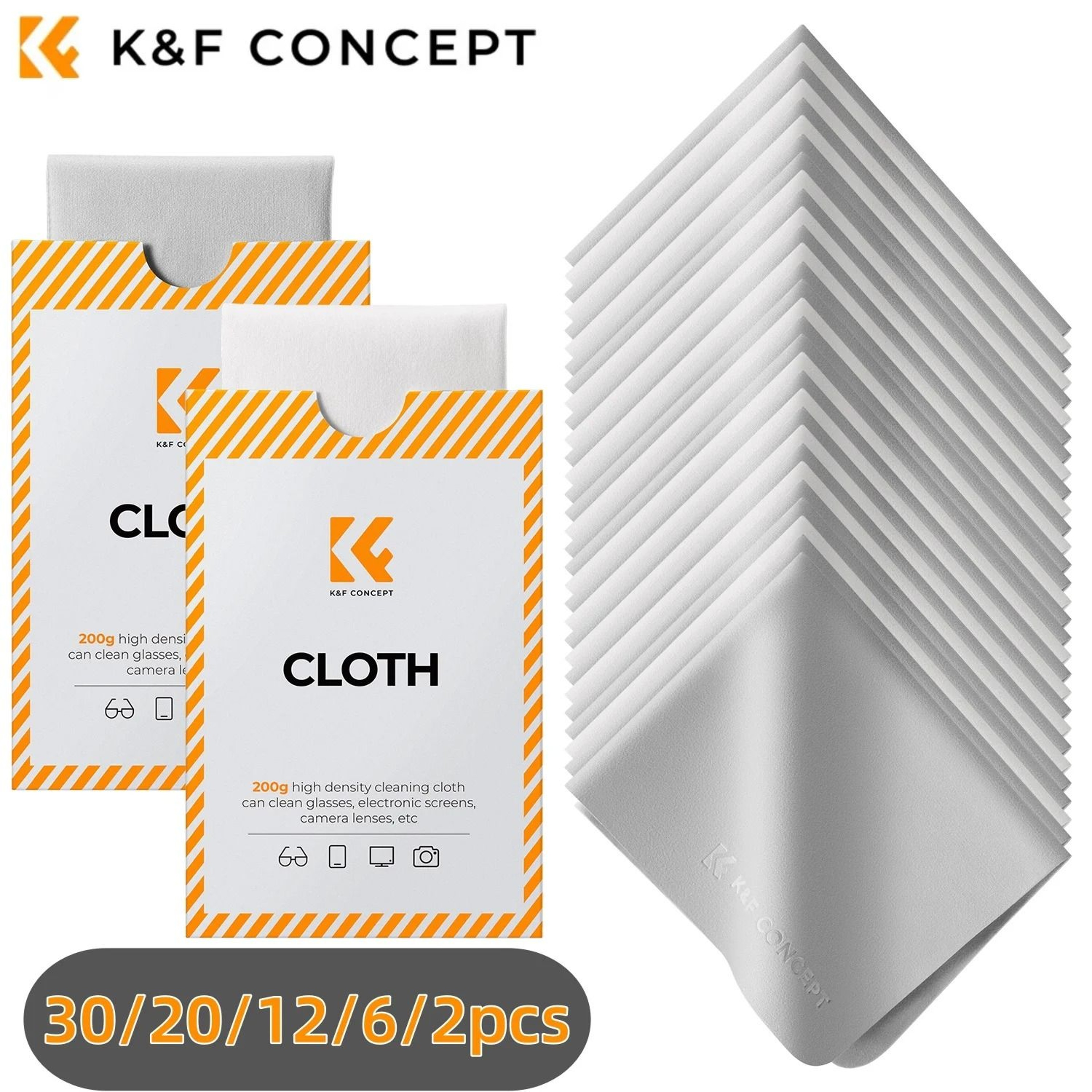 K And F Concept Premium Microfiber Lens Cleaning Cloth 15x18cm For Cameras And Screens 0