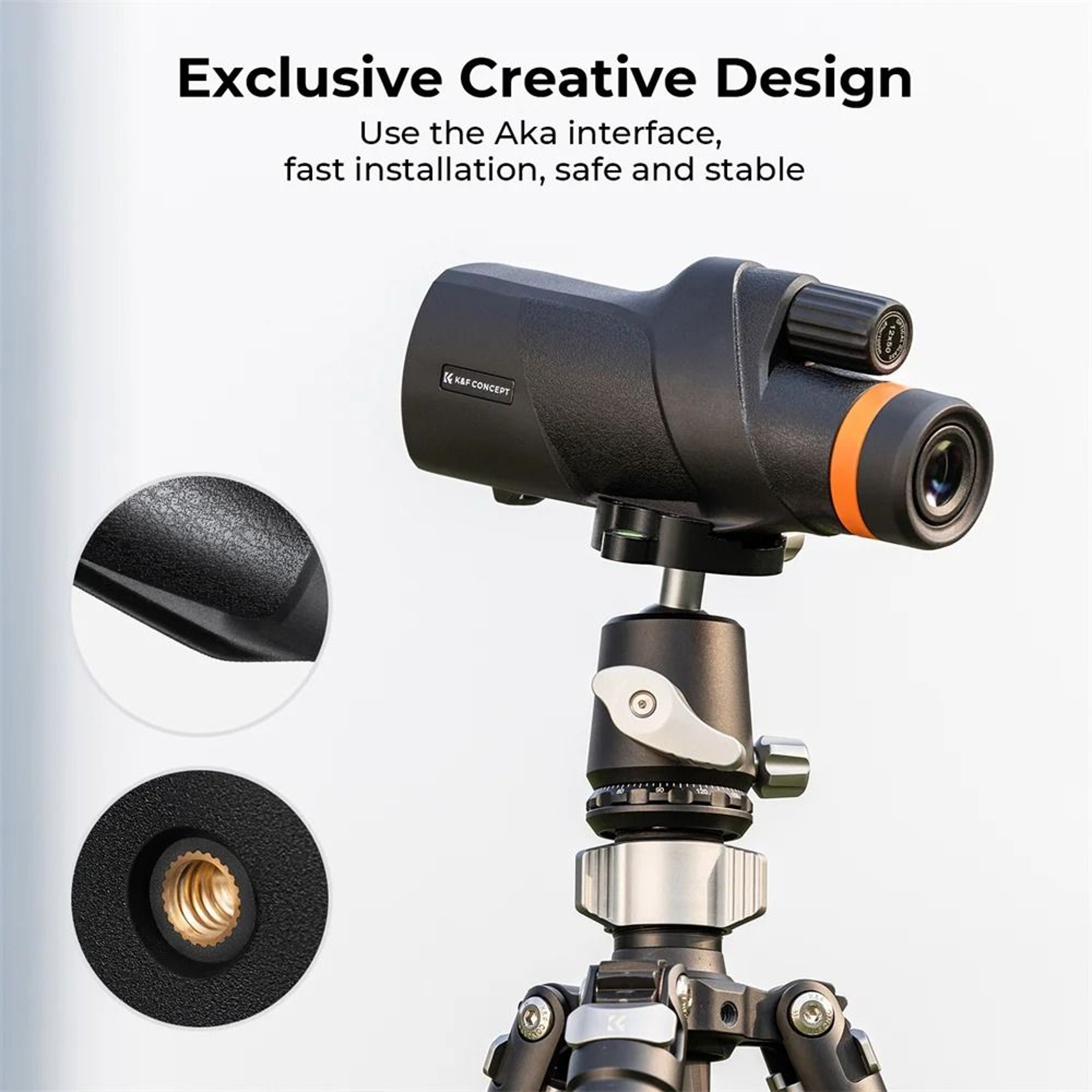 K And F Concept 12x50 HD Monocular Telescope For Outdoor Travel And Wildlife Viewing 10