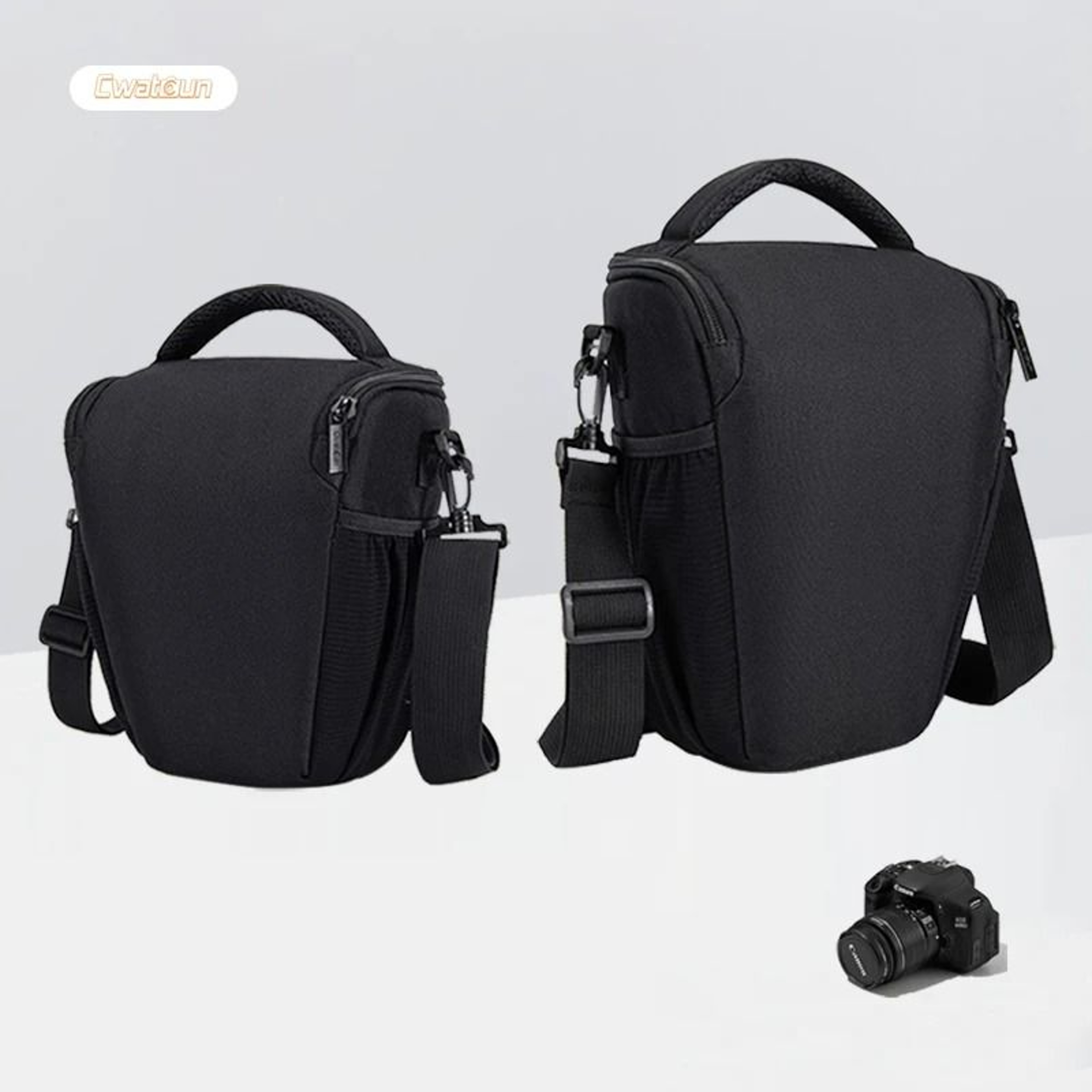 Compact Nylon Camera Shoulder Bag Triangle Sling For DSLR And Mirrorless Cameras 0