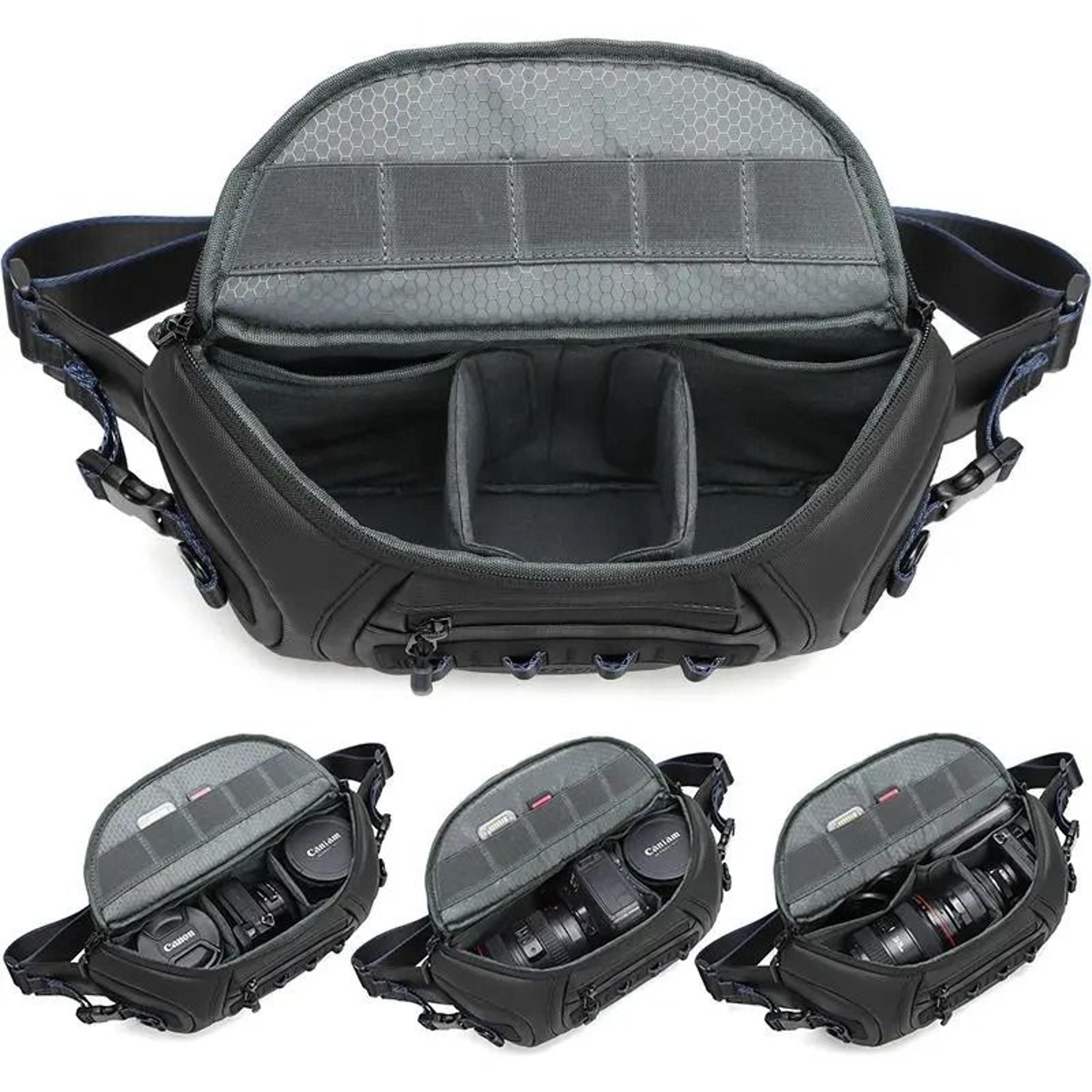 Unisex Water Resistant DSLR Camera Shoulder Bag For Canon And Fujifilm 8