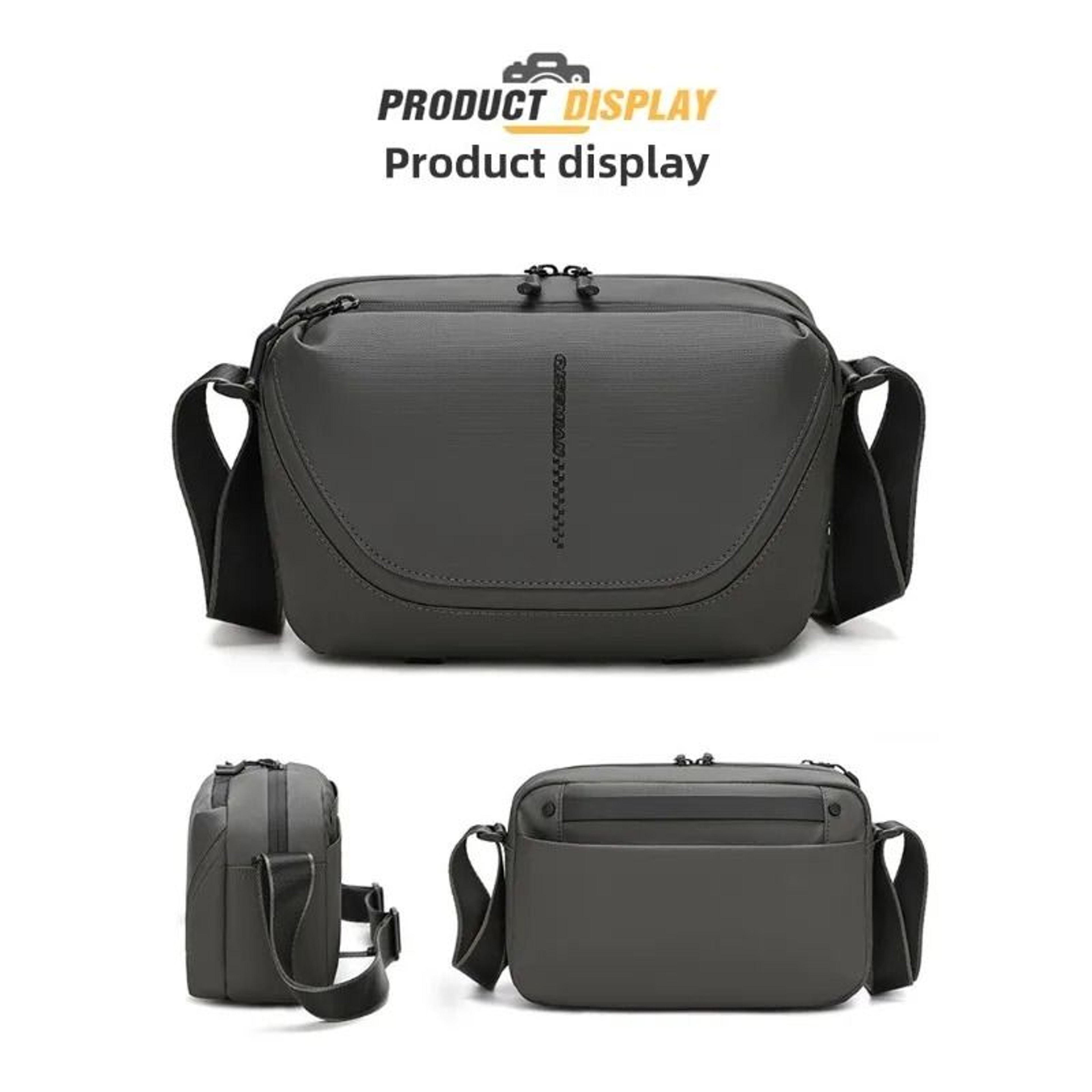 Mens Crossbody Camera Bag Compact One Shoulder DSLR Camera Pouch 4