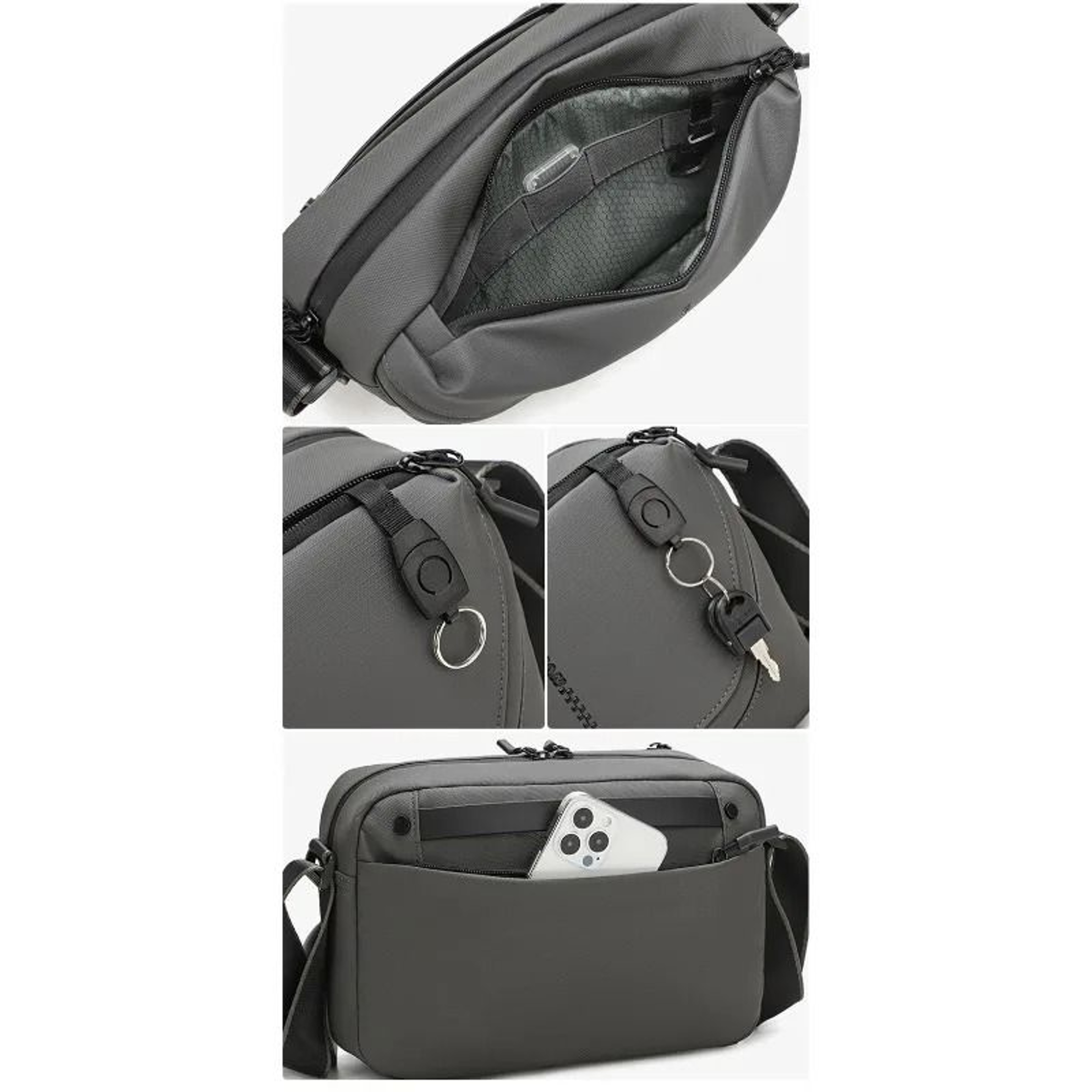 Mens Crossbody Camera Bag Compact One Shoulder DSLR Camera Pouch 6