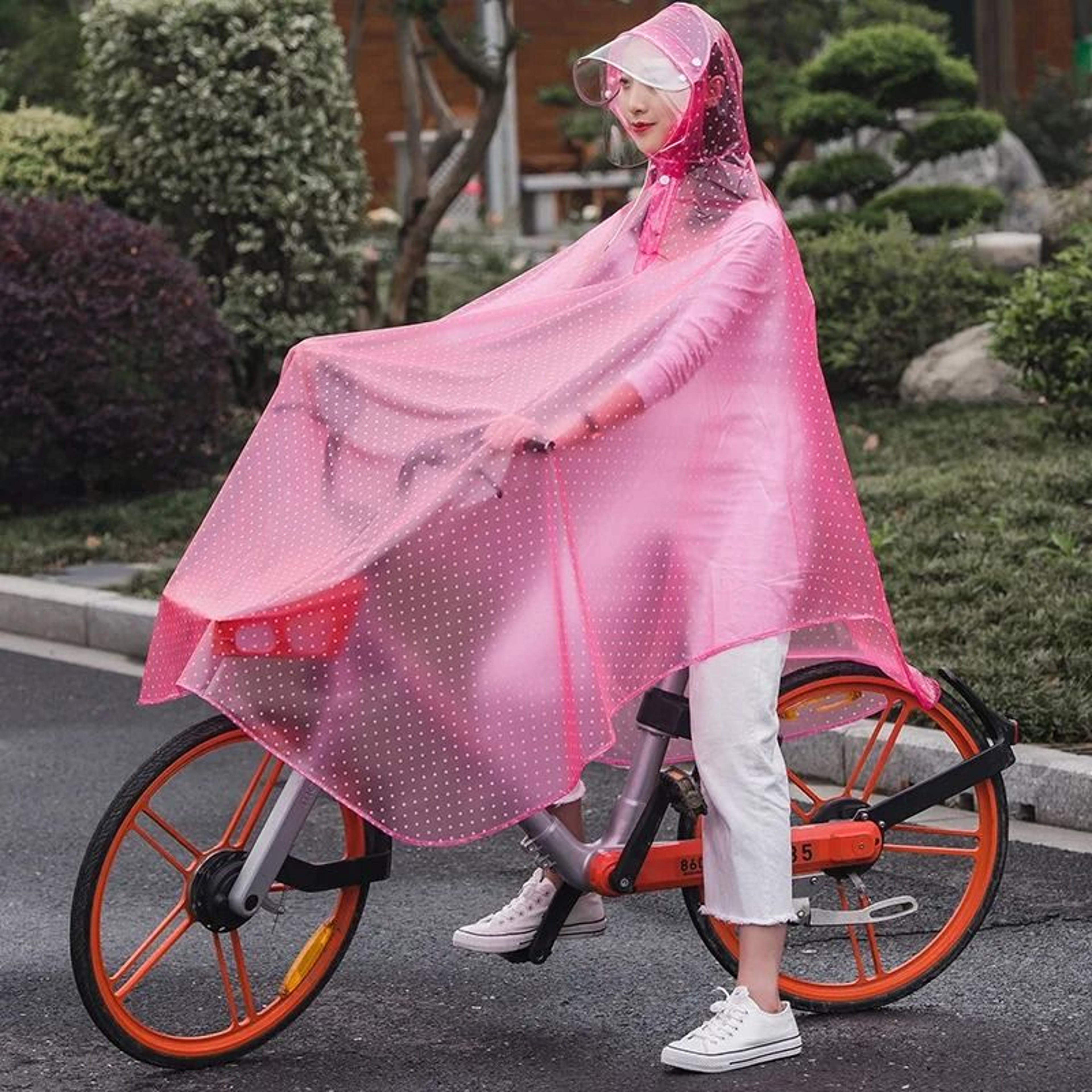 3XL Transparent Waterproof Rain Poncho For Motorcycle And Bicycle 5