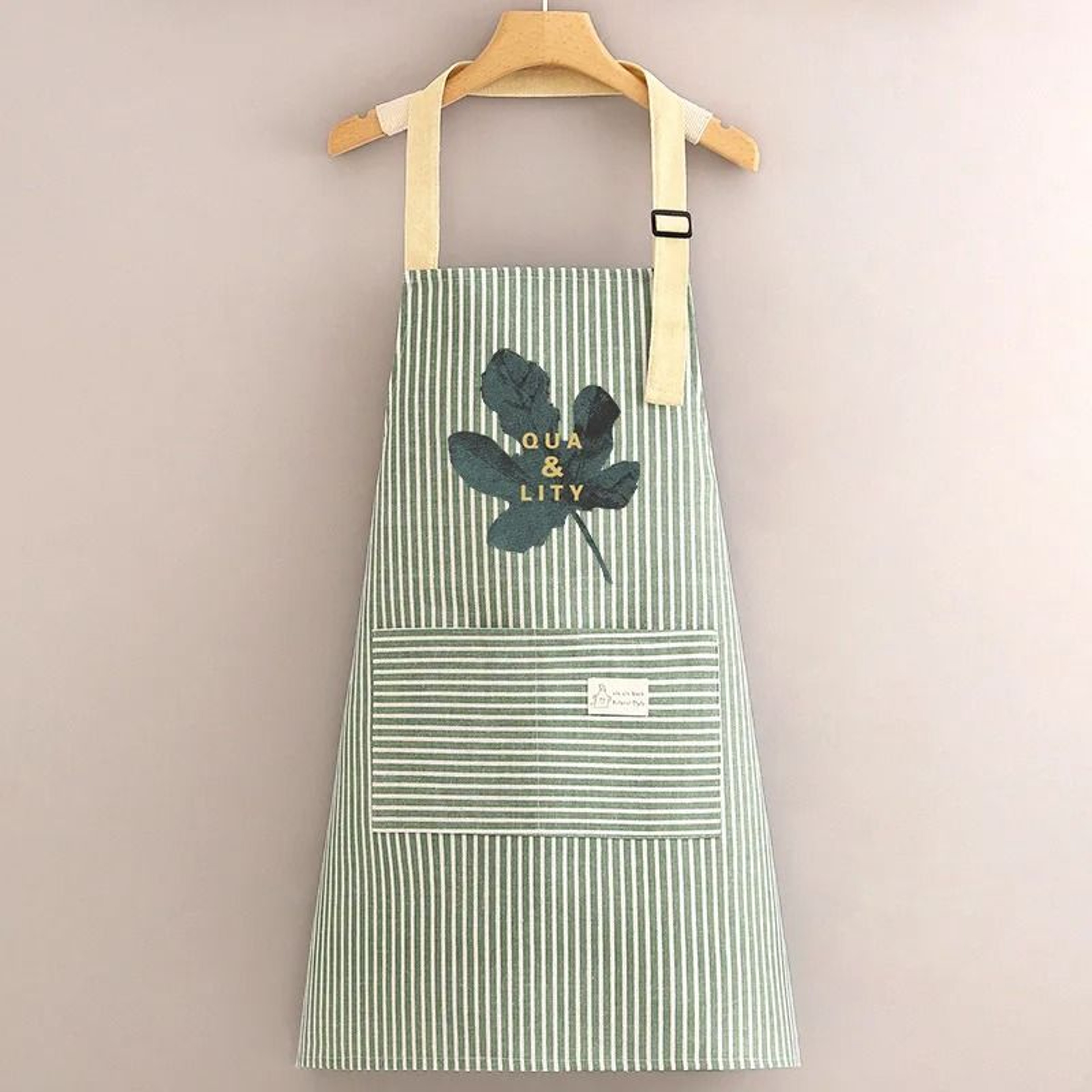 Breathable Cotton Linen Long Sleeve Kitchen Apron For Women Anti Stain Cooking Smock 1