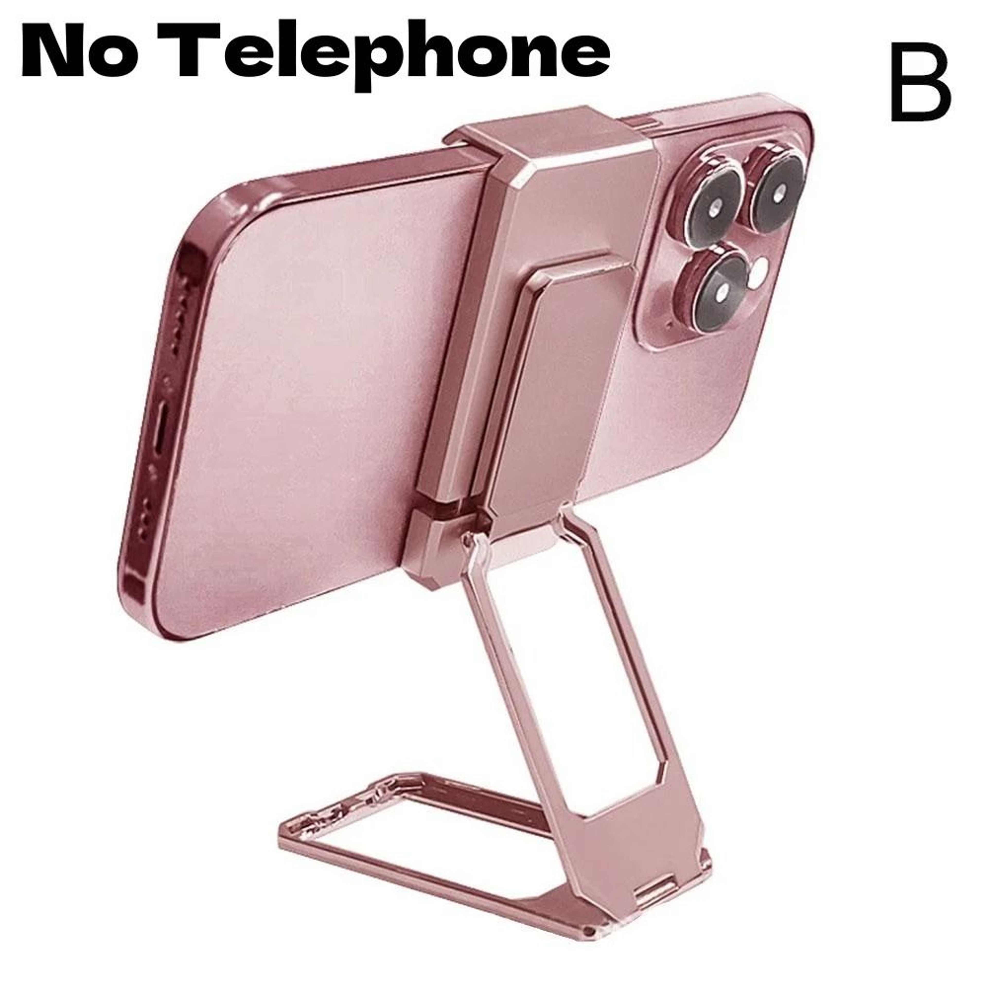 Portable Aluminum Phone Stand Folding Desktop Phone Holder Stand With Back Clip 1