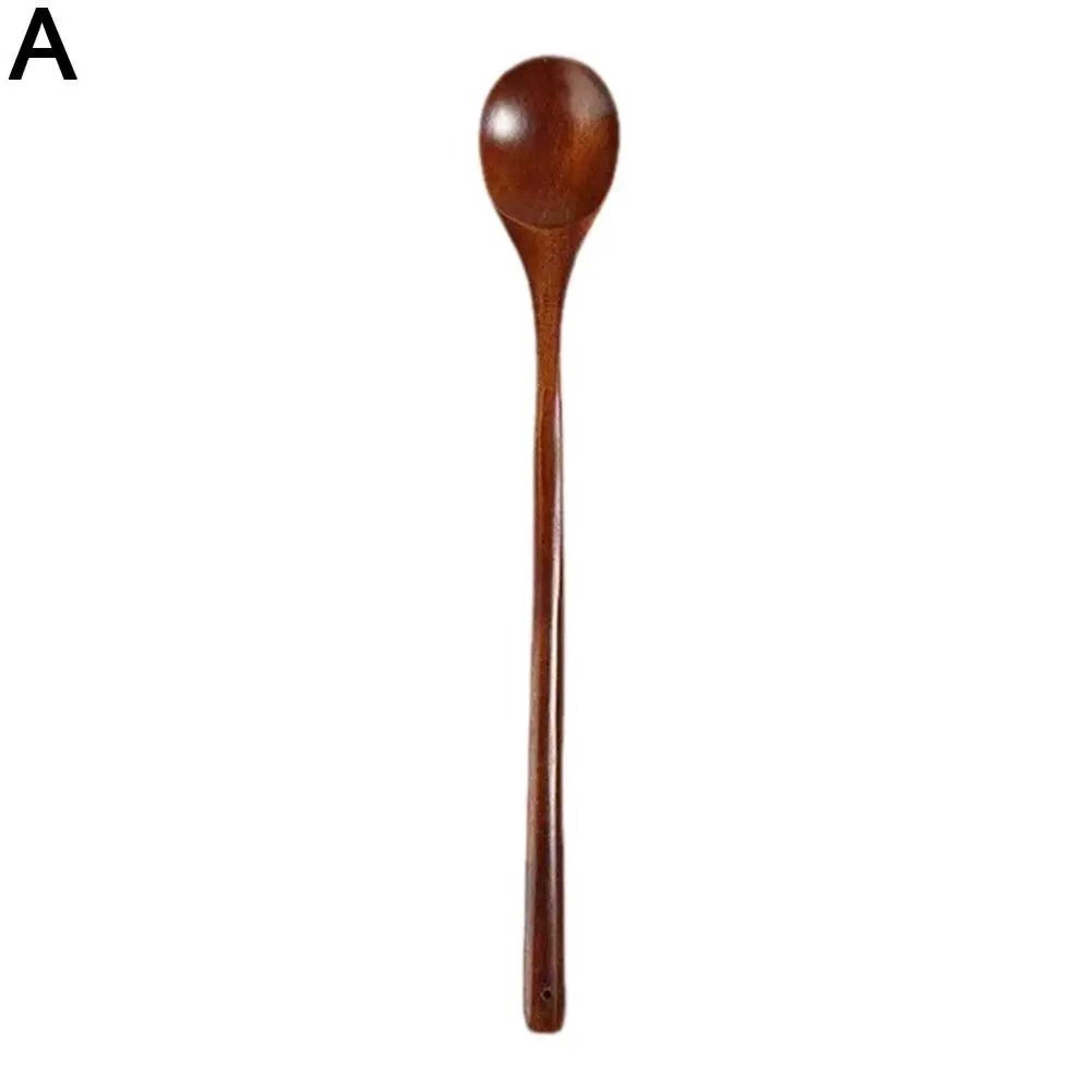 1 PC Natural Long Handle Wooden Spoon Durable Wooden Cooking Spoon For Soup Stirring And Serving 1