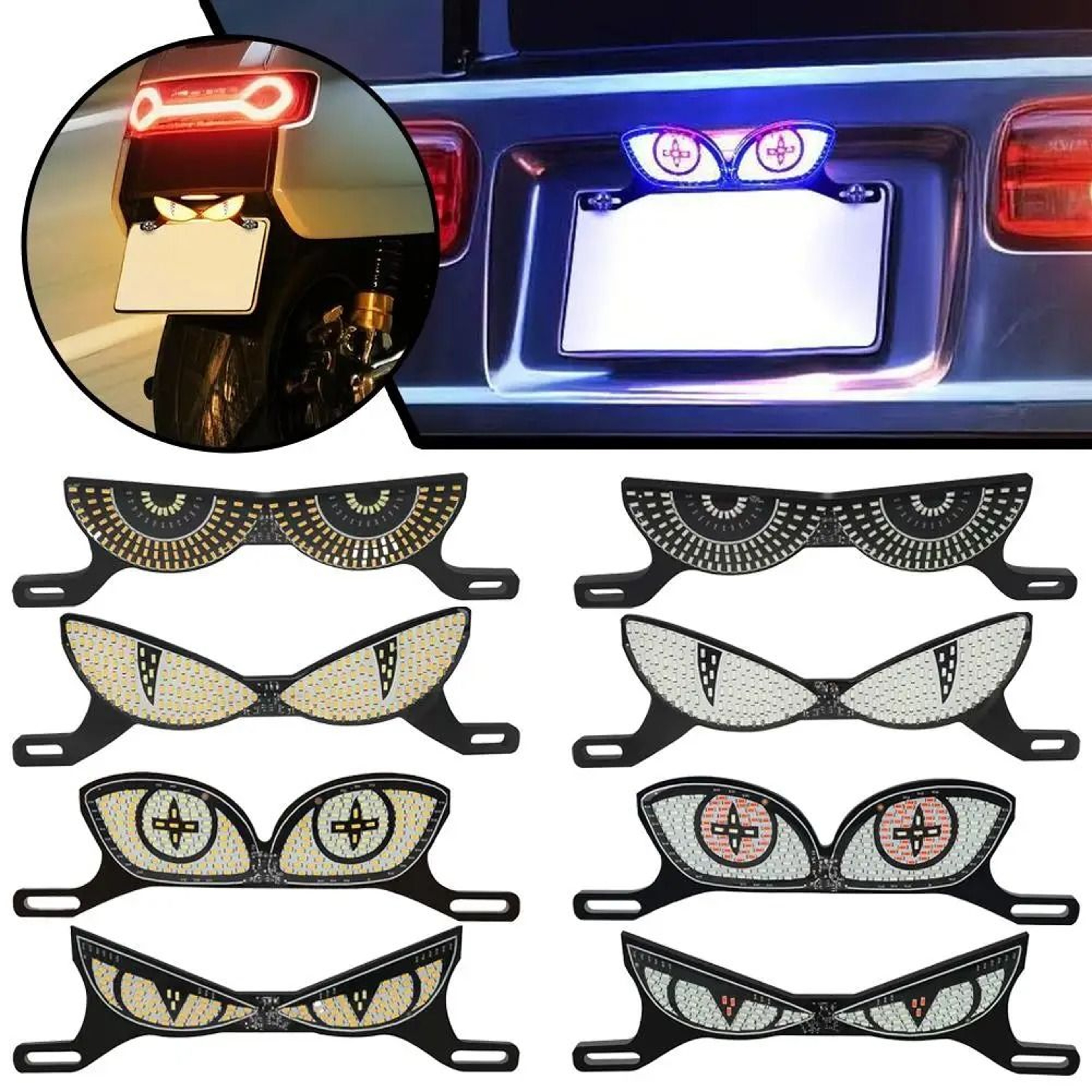 Universal Motorcycle License Plate Light LED License Plate Screw Running Signal Light 0