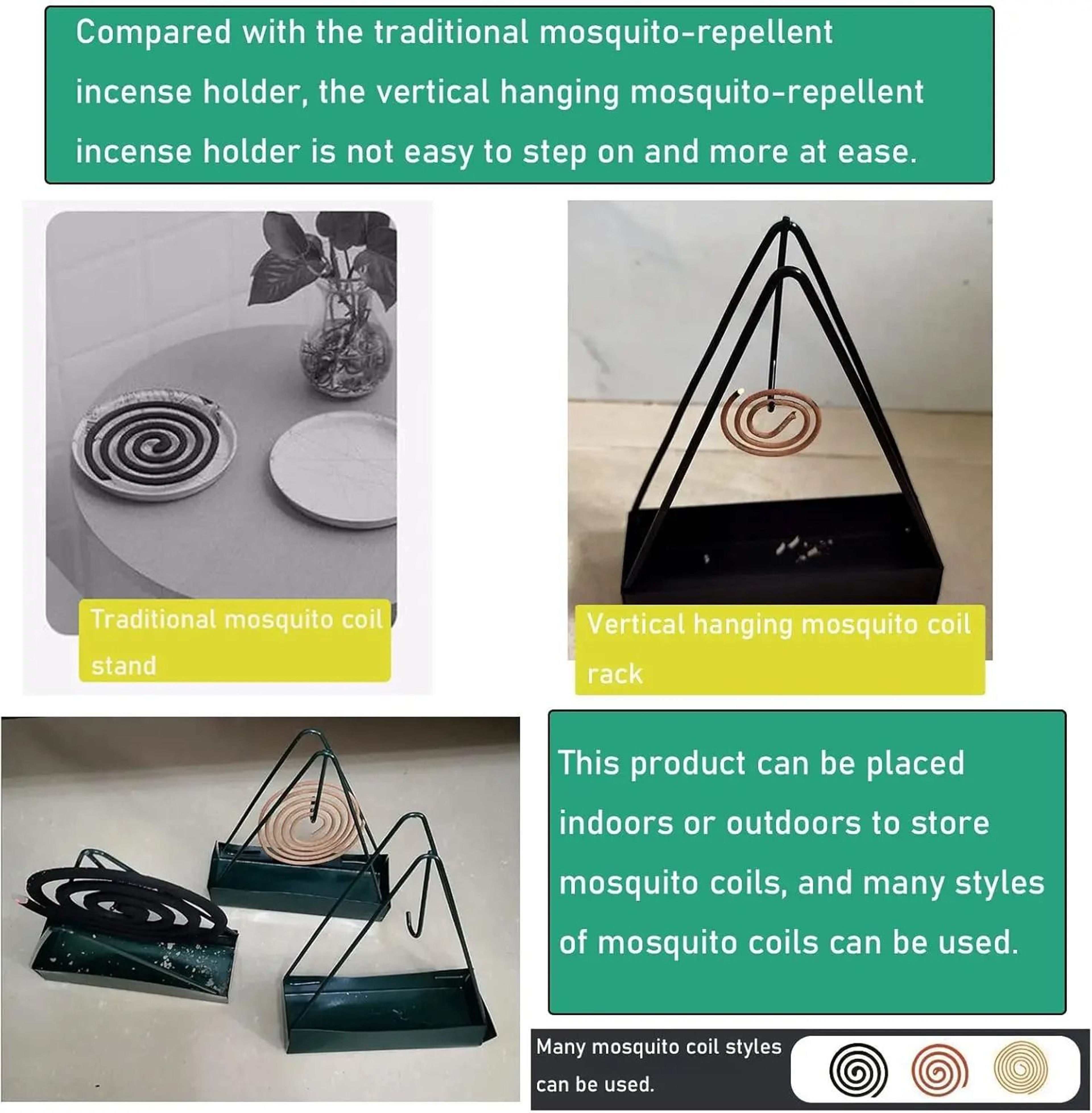 Plastic Mosquito Coil Holder Safe Mosquito Coil Burner For Indoor And Outdoor Use 4