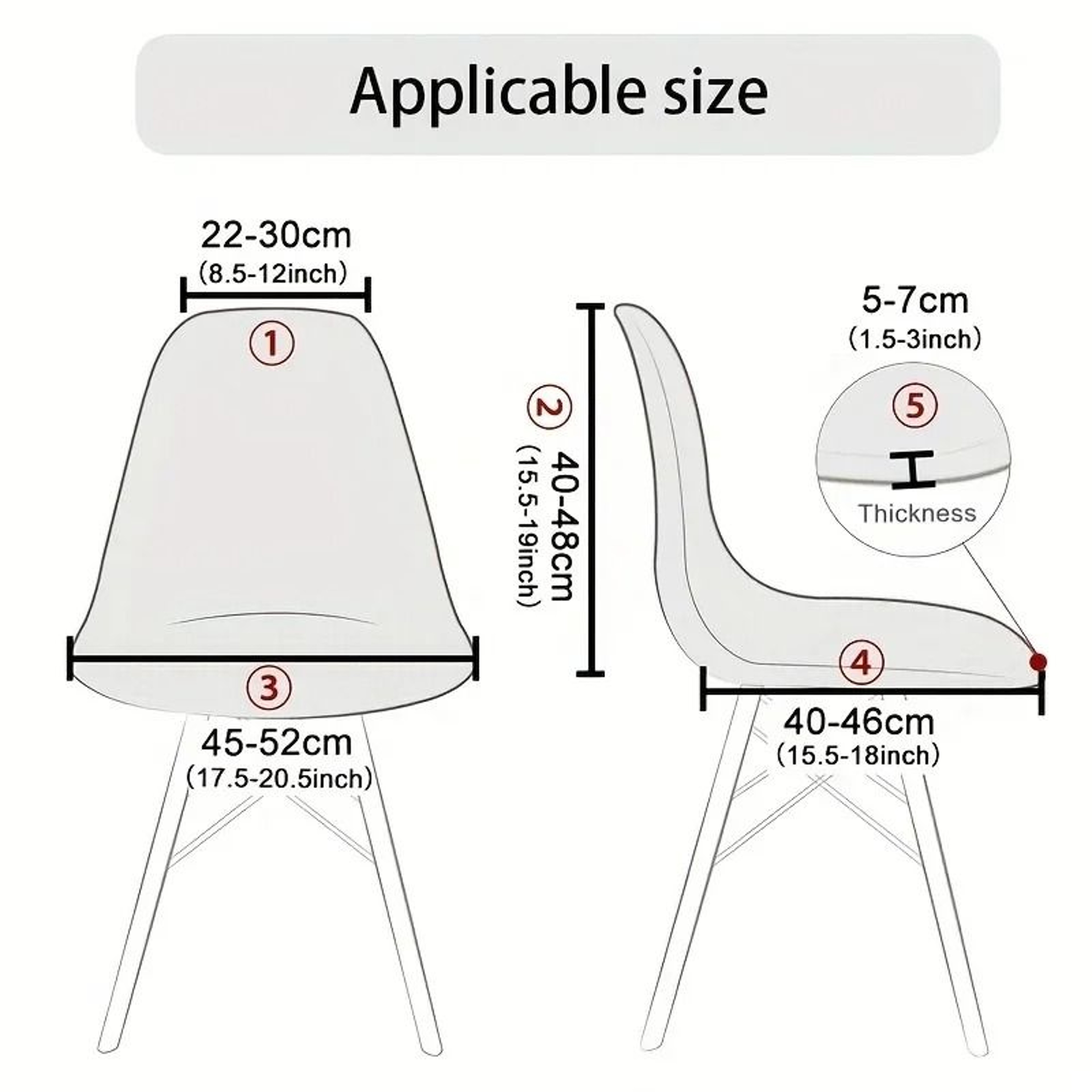 Velvet Shell Chair Cover Stretch Seat Protector For Bar And Dining Chairs 17