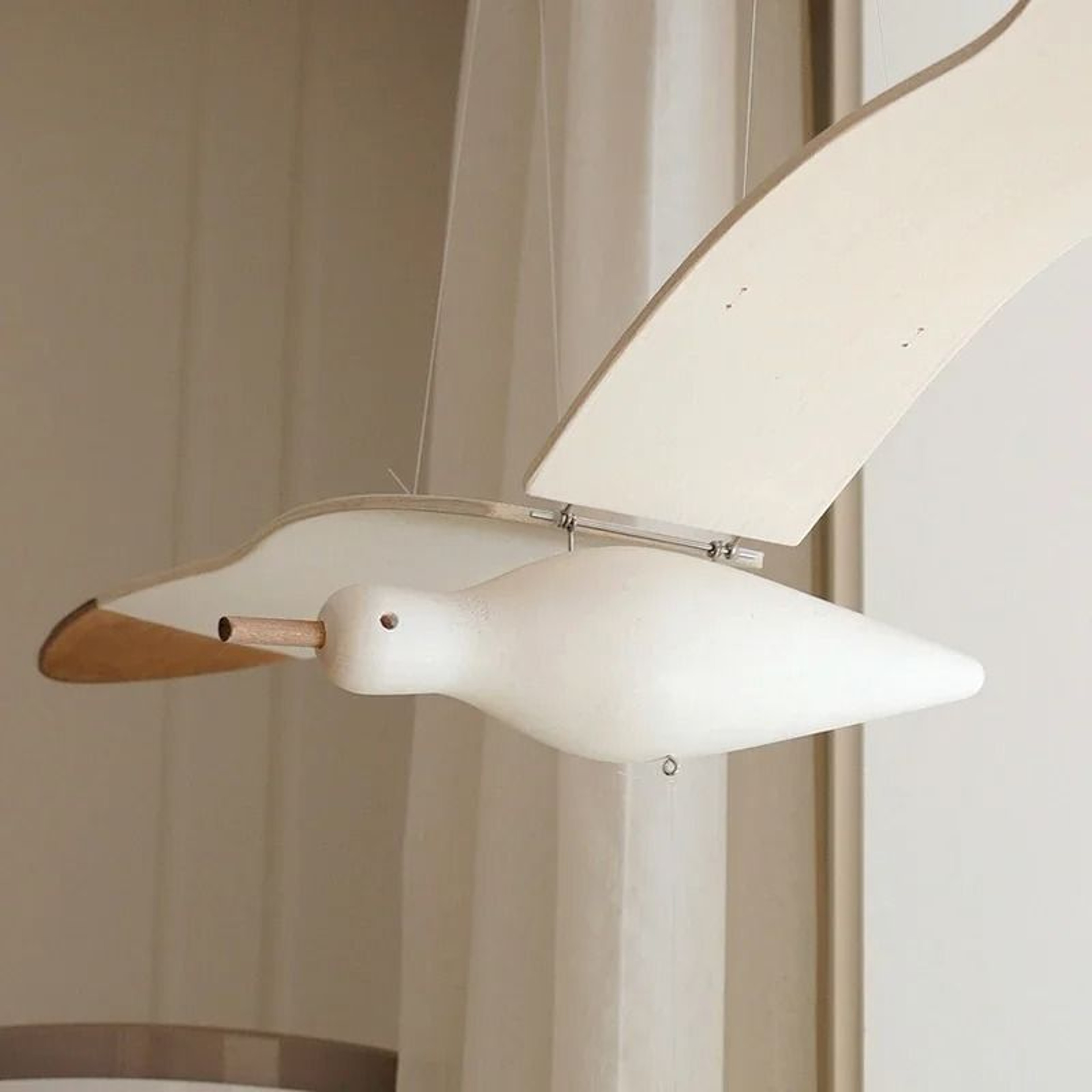 Wooden Flying Seagull Wall Hanging Nursery Dream Catcher Decor 5