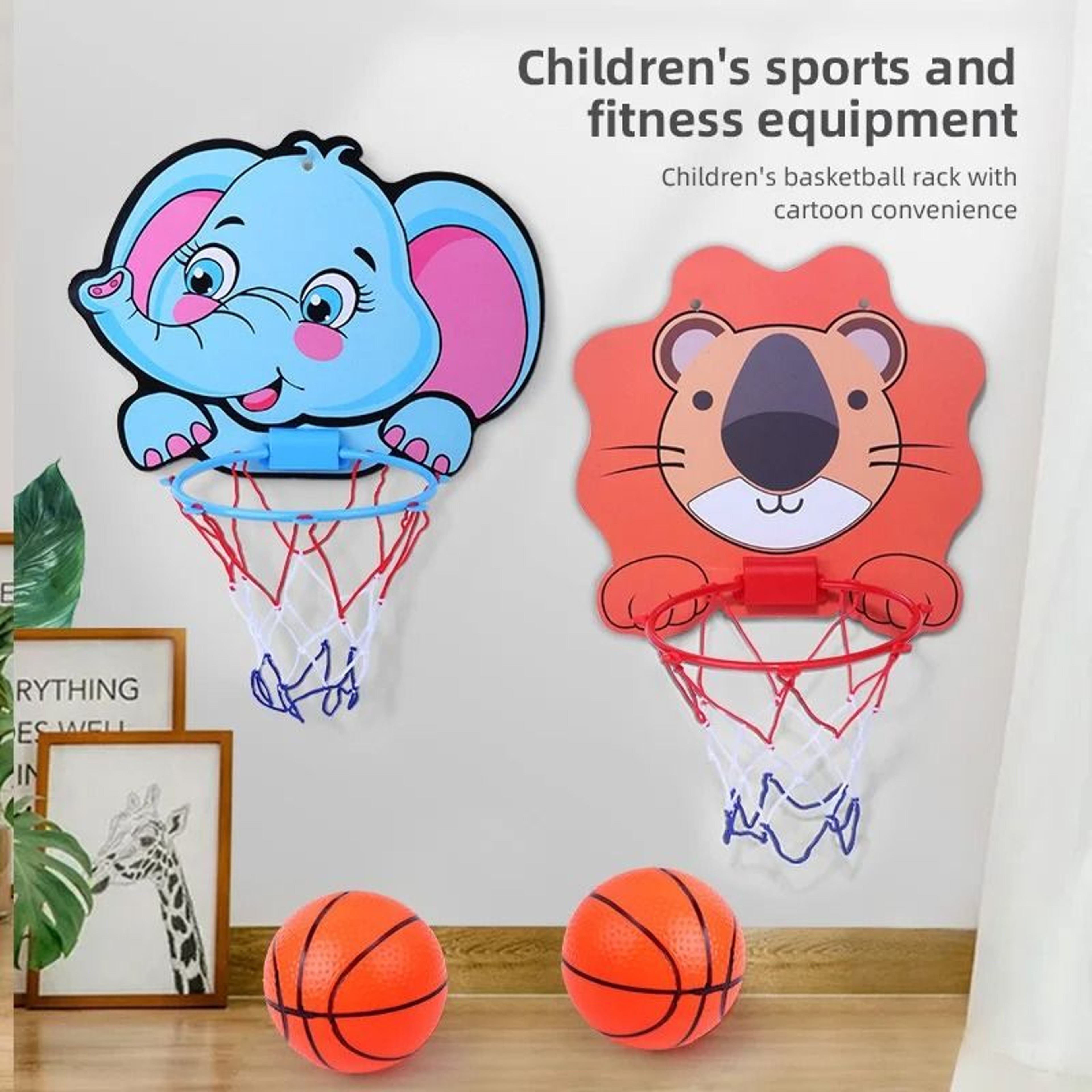 Montessori Mini Basketball Hoop Indoor Outdoor Kids Sports Toy 6