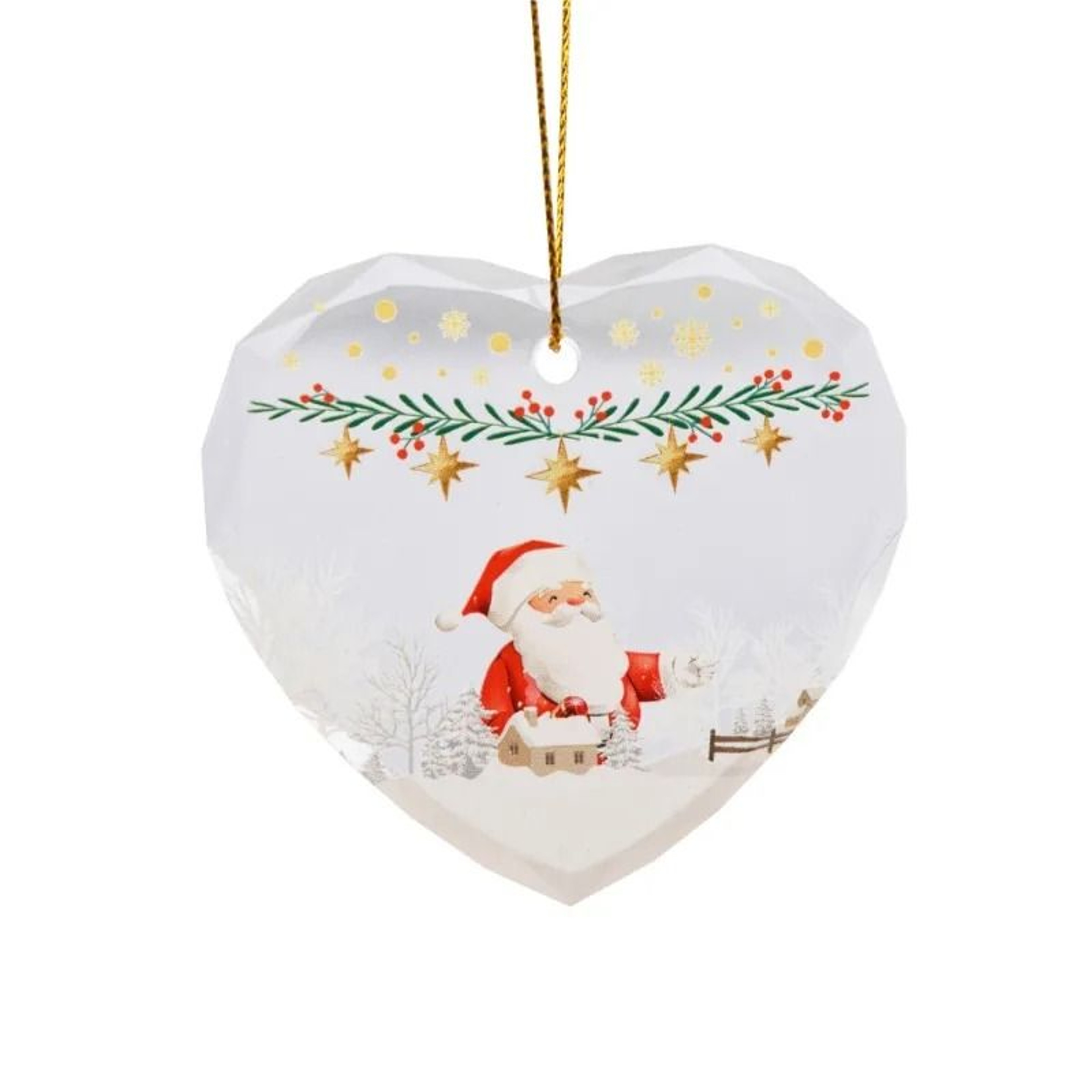 Transparent Double Sided Mini Christmas Tree Ornament Pendant 0
