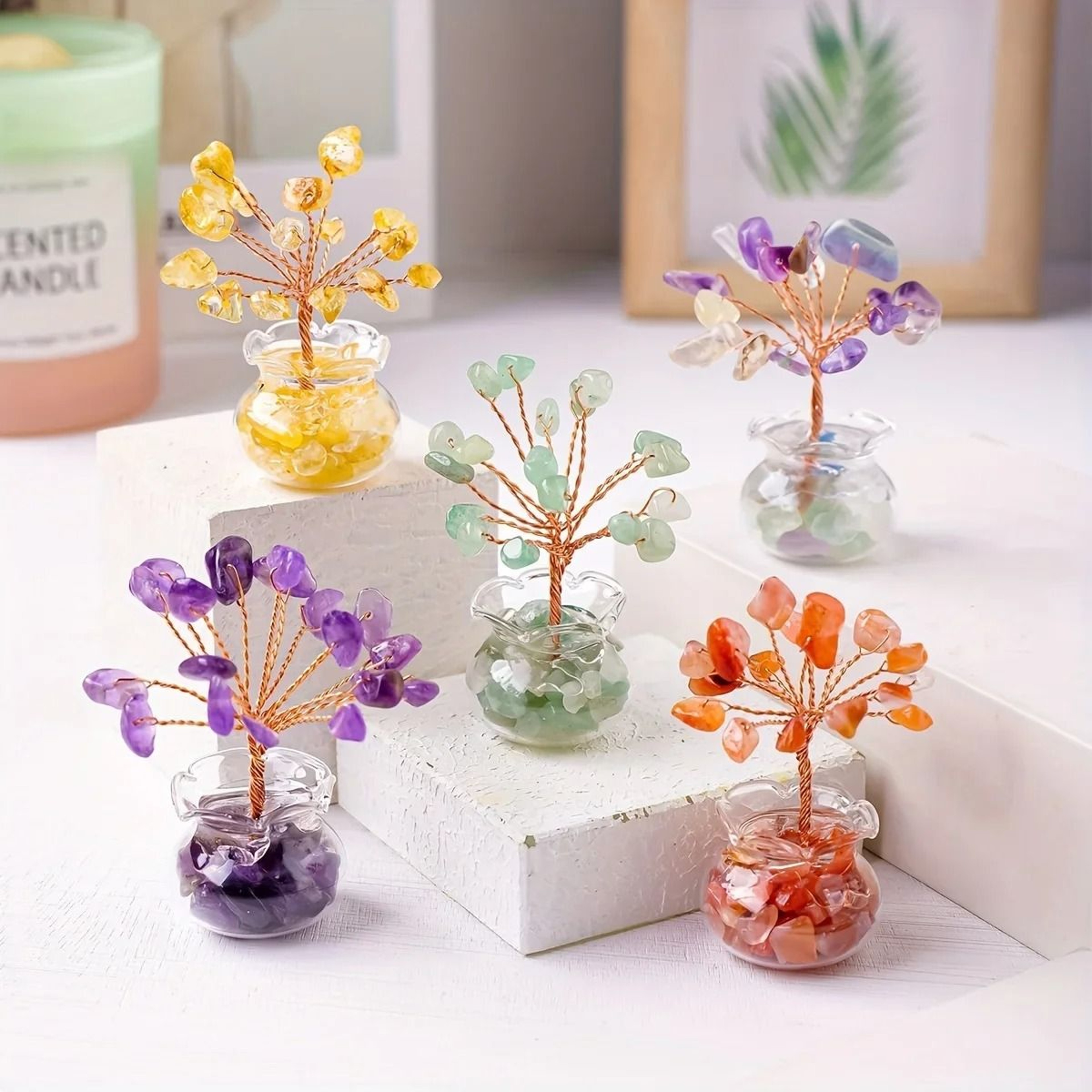 Amethyst Crystal Tree Handmade Healing Stone Home Decor 0