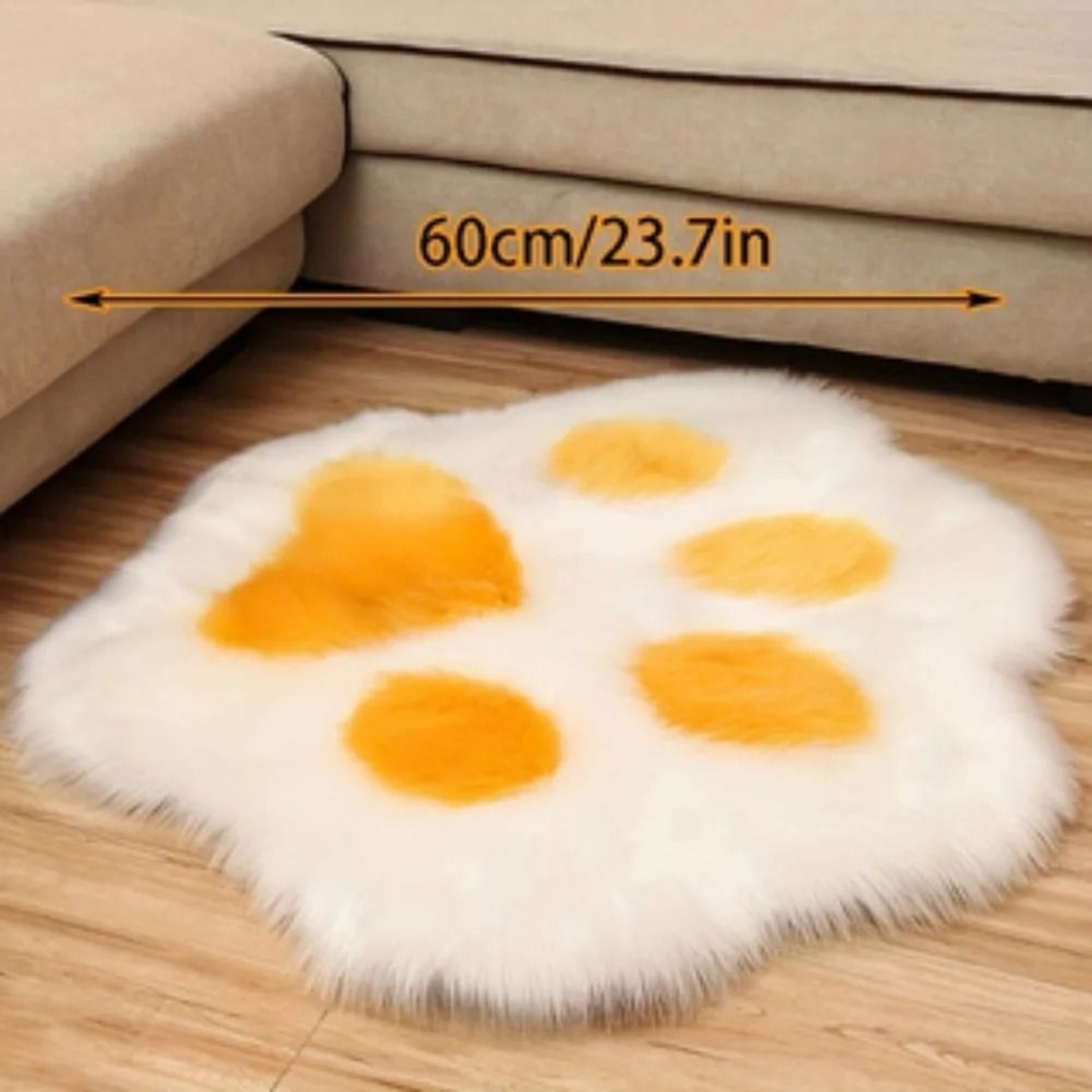 Cute Cat Paw Plush Carpet Soft Decorative Floor Mat 2