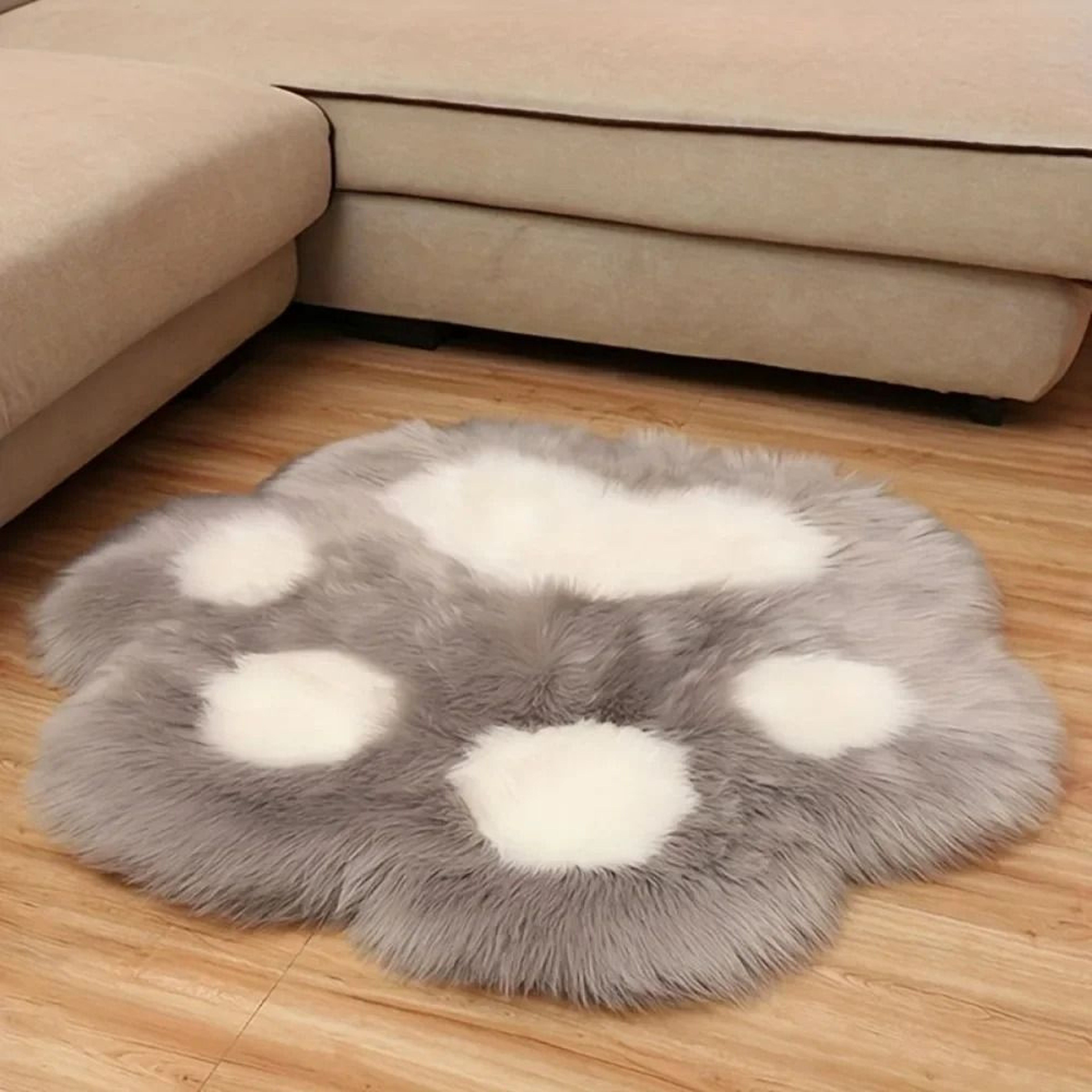Cute Cat Paw Plush Carpet Soft Decorative Floor Mat 1