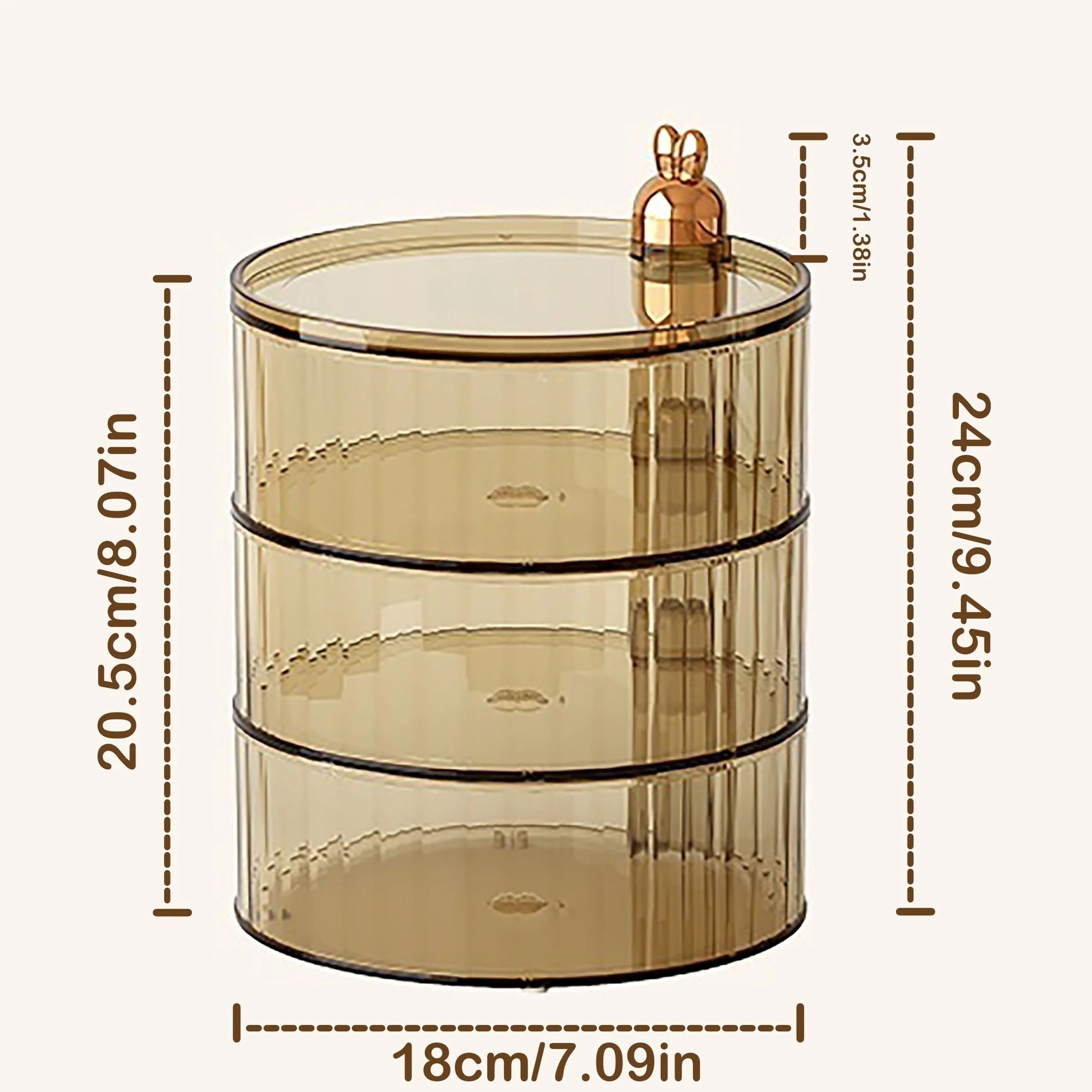 Rotatable Transparent Food Storage Box Multi Layer Sealed Snack Container 5