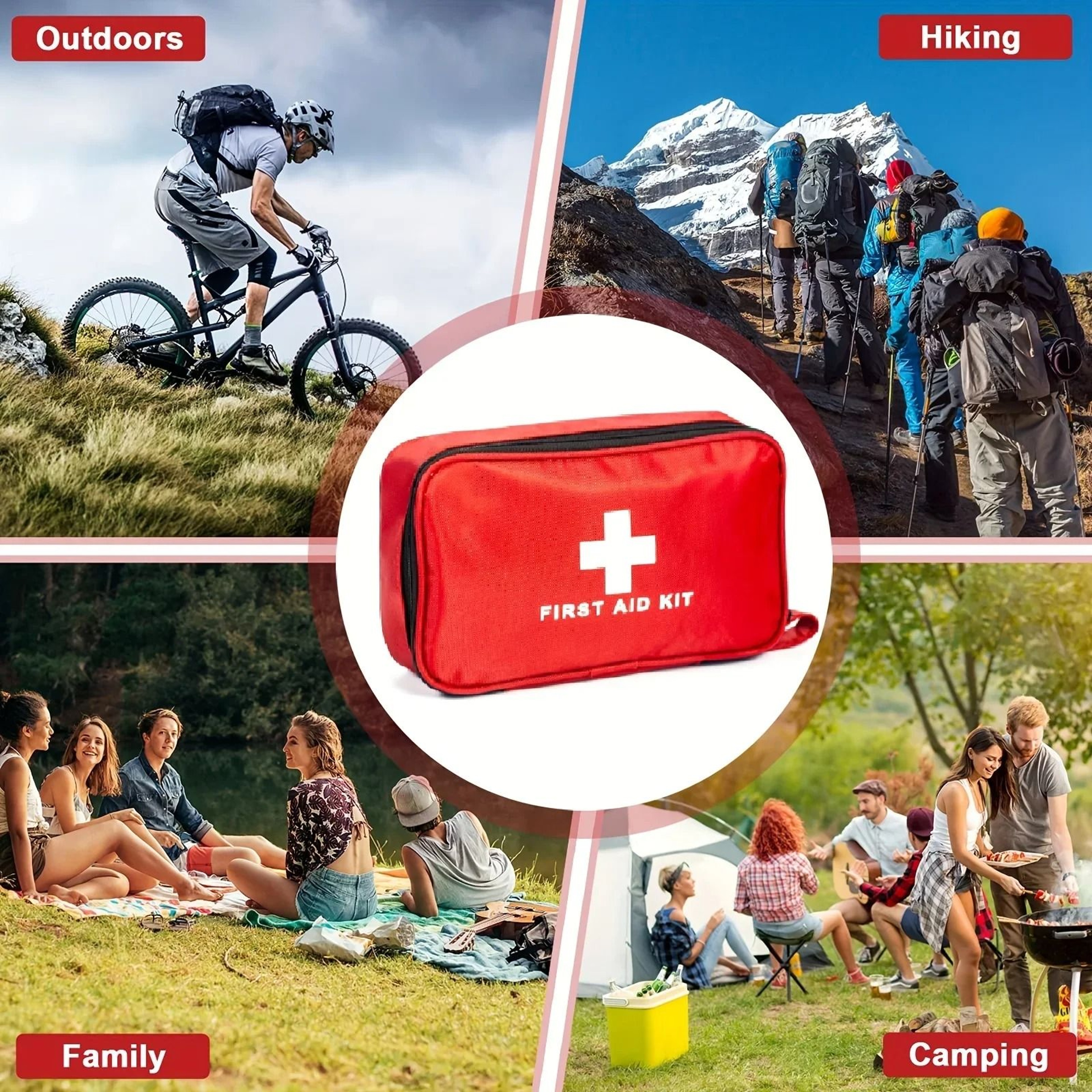 Portable First Aid Kit Emergency Medical Bag For Home And Outdoor Use 7