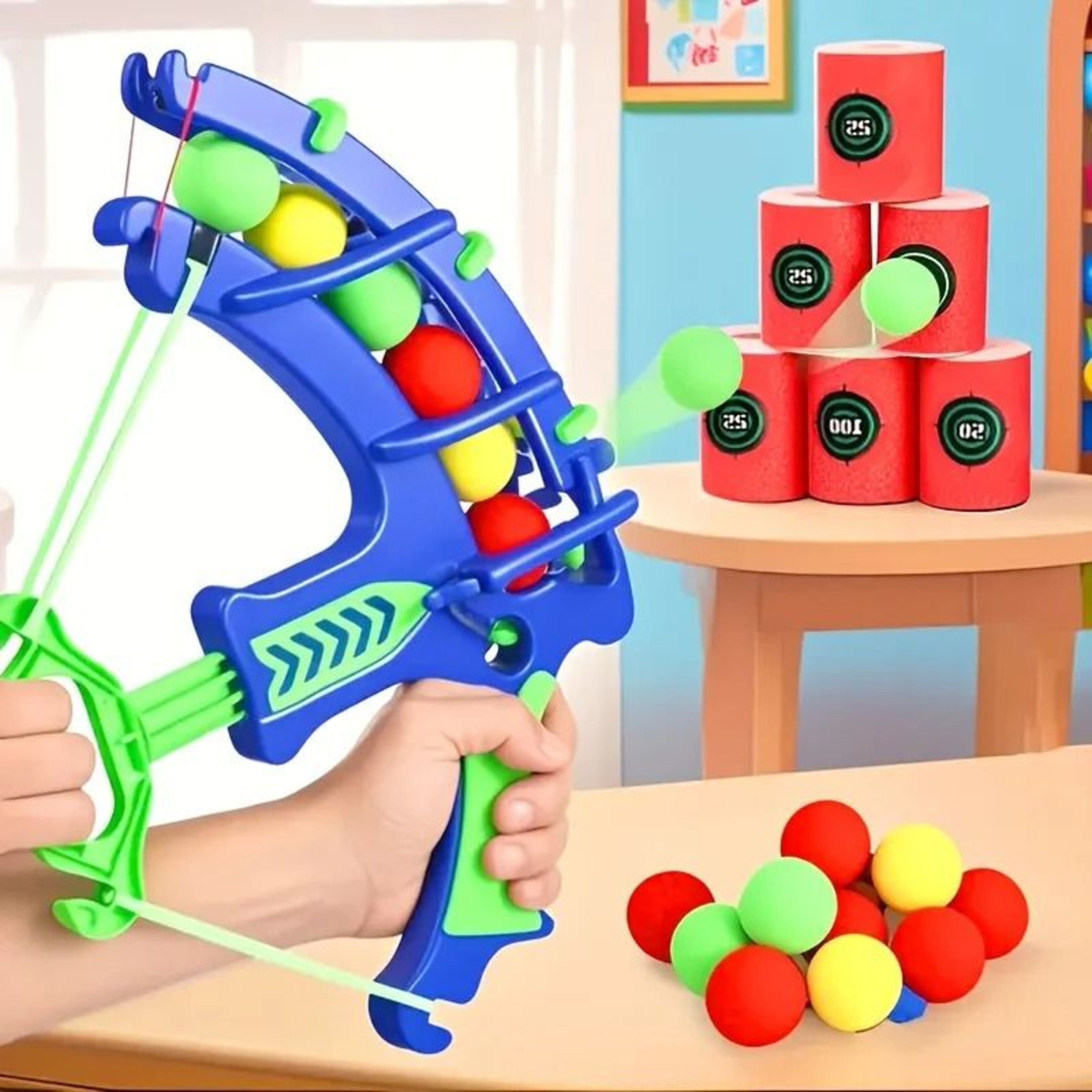 Soft Foam Dart Target Toy Indoor Archery Set For Kids 0